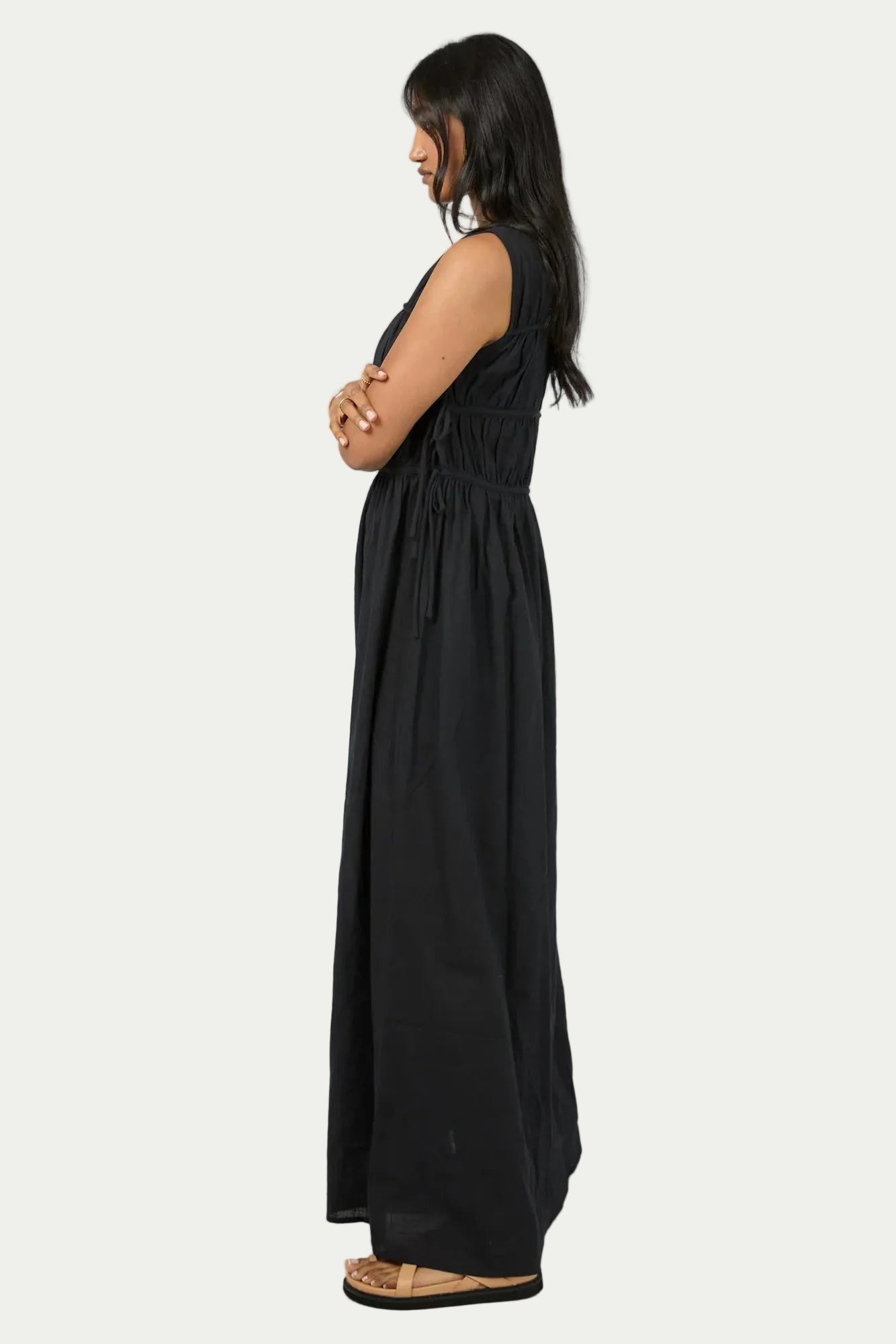 ALL ABOUT EVE LOU LOU TIE MAXI DRESS - THE VOGUE STORE