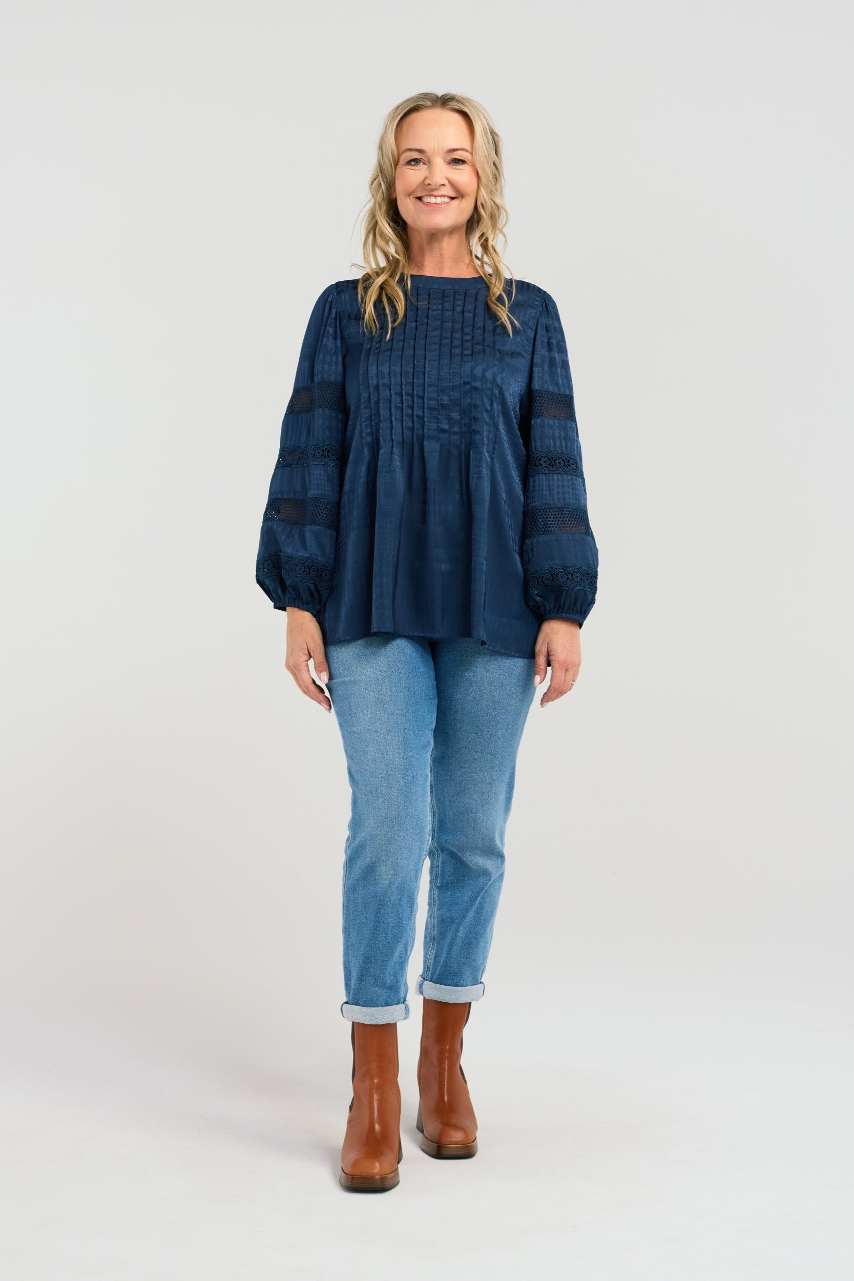 SEDUCE FATIMA TOP - INK MIX - THE VOGUE STORE