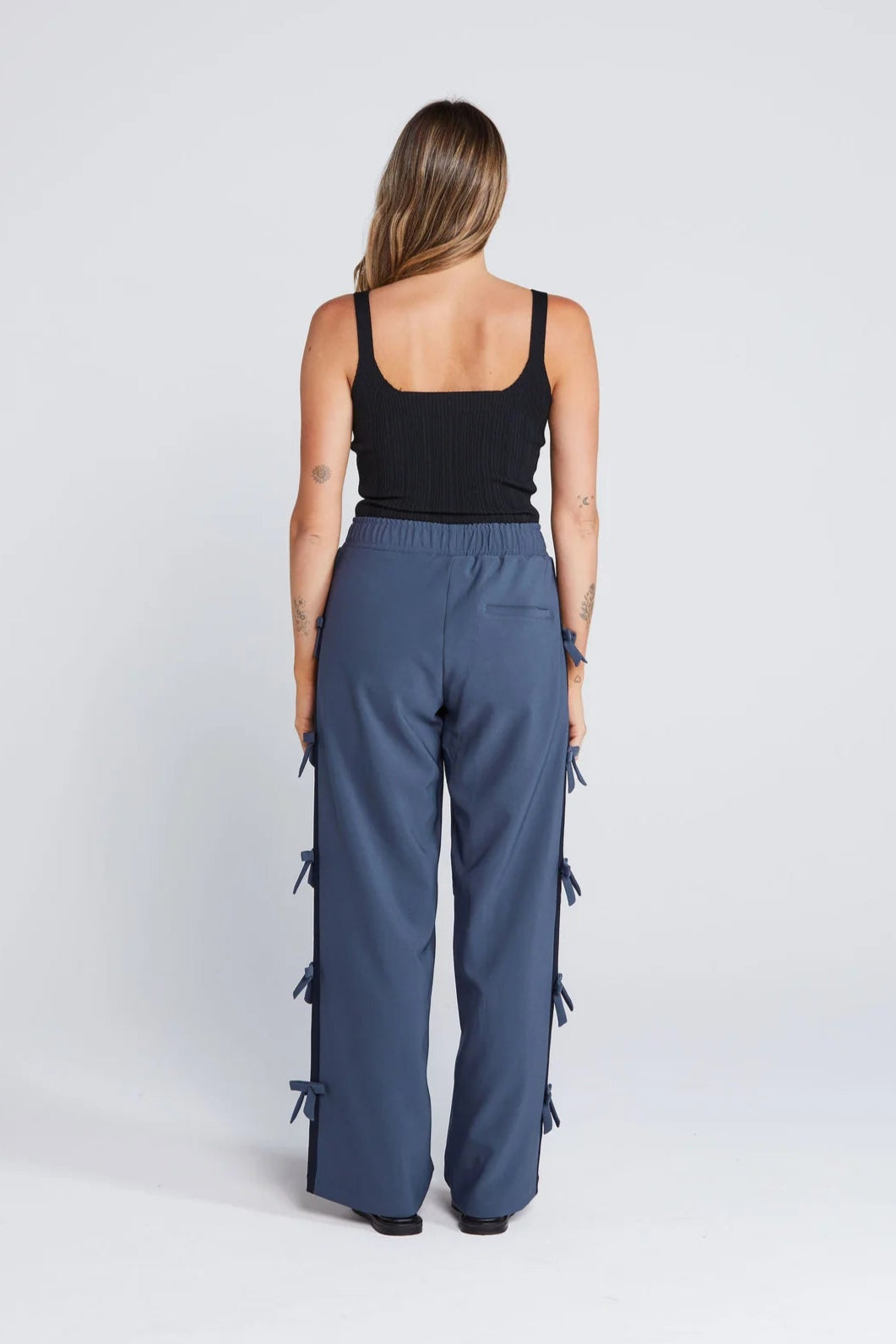 THING THING BOWTIFUL PANT - NAVY OXFORD - THE VOGUE STORE