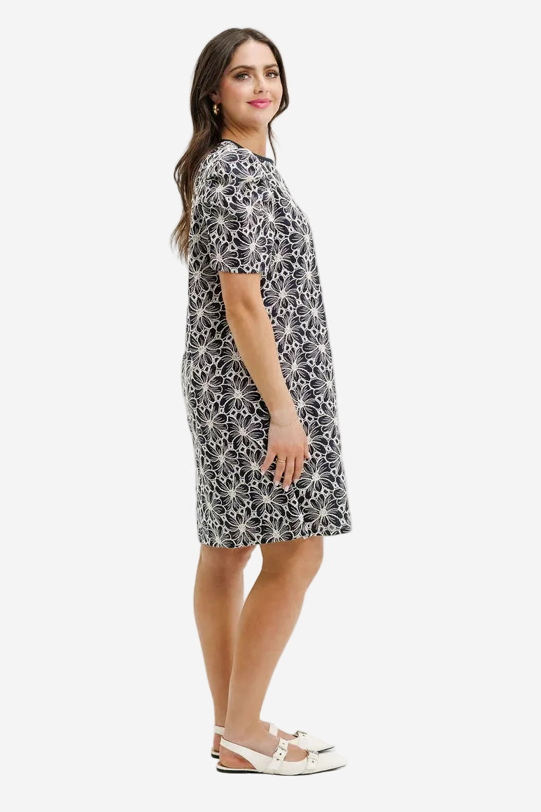 HOMELEE THEA DRESS - BLACK CHAMPAGNE - THE VOGUE STORE