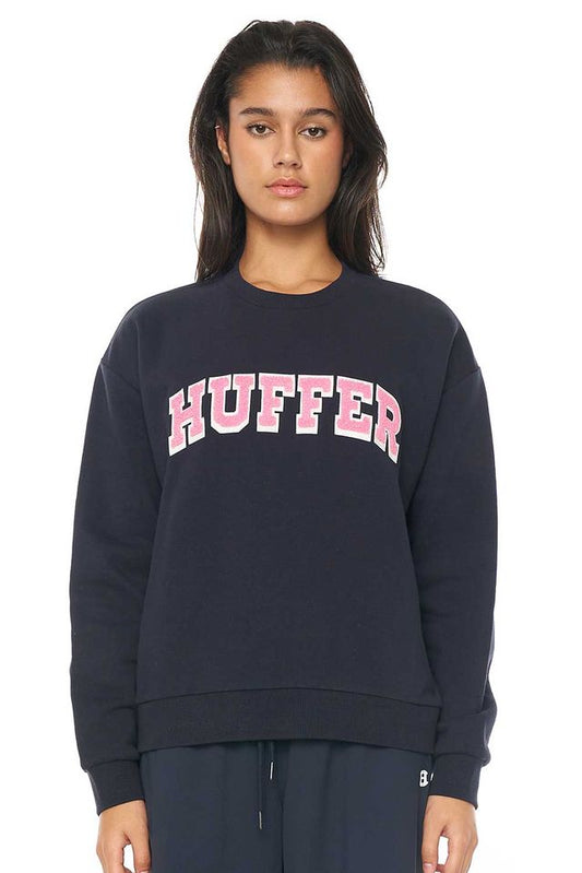 HUFFER SLOUCH CREW 350/AREA - NAVY - THE VOGUE STORE