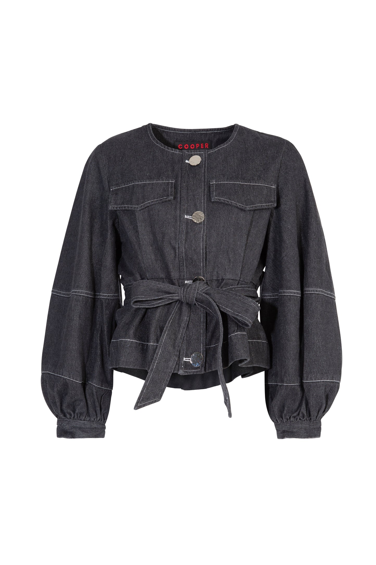 COOPER HEART UPON MY SLEEVE JACKET - BLACK - THE VOGUE STORE