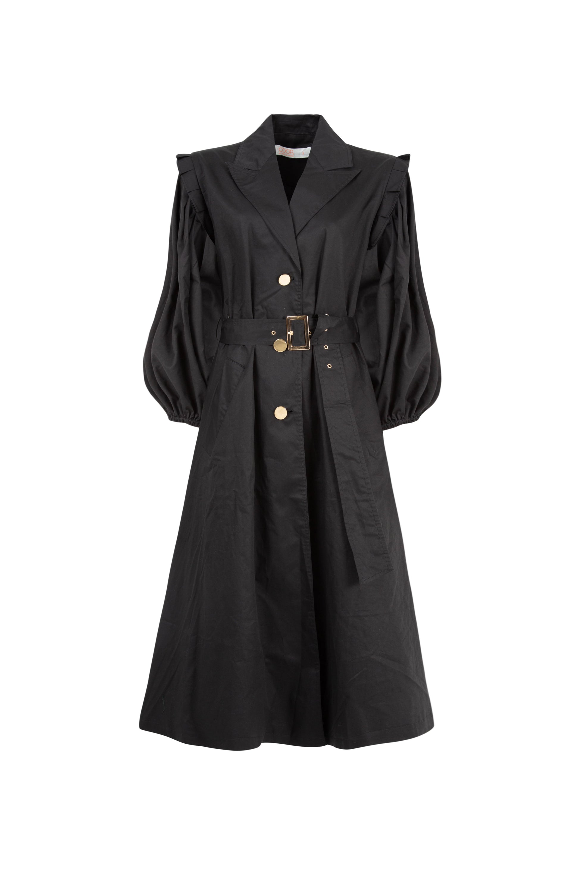COOP ABSOLUTELY TRENCHED COAT - BLACK - THE VOGUE STORE