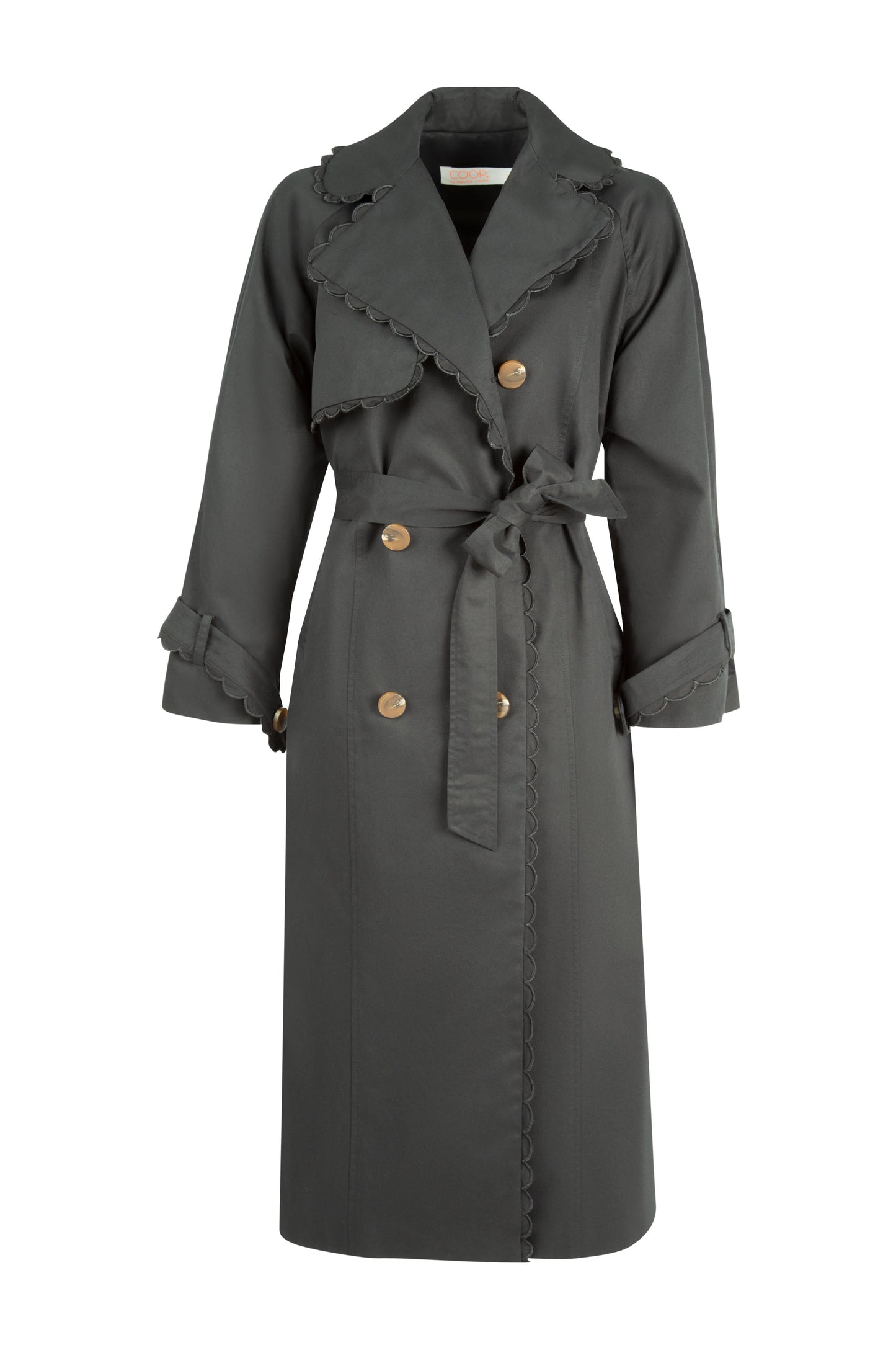 COOP TRENCH KISS COAT - BLACK - THE VOGUE STORE