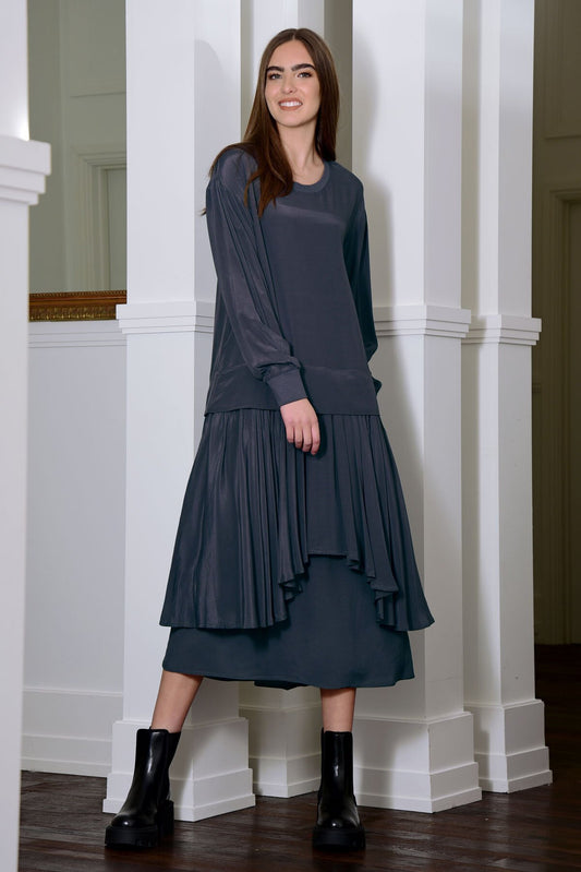 CURATE ALL YOU NEED DRESS - STEEL - THE VOGUE STORE