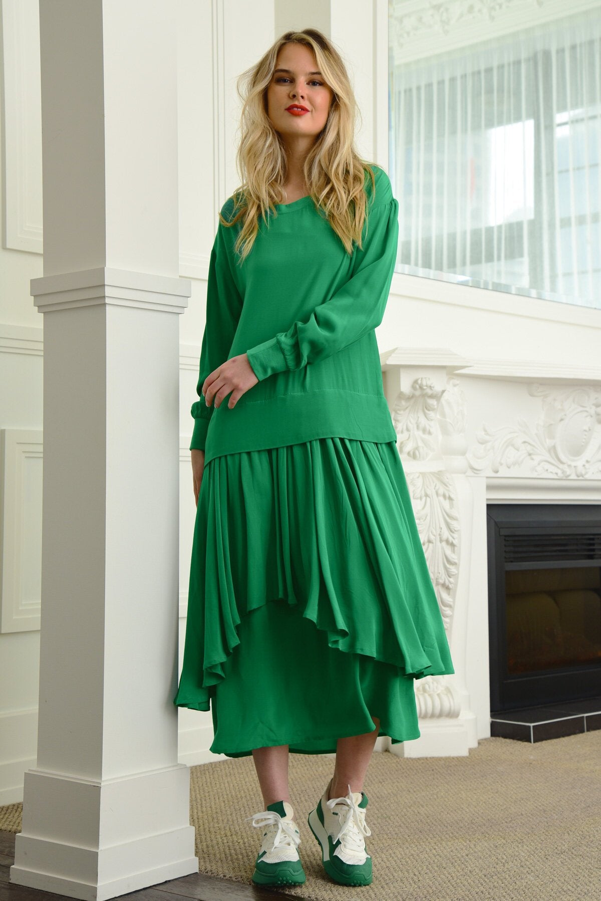 CURATE ALL YOU NEED DRESS - GREEN - THE VOGUE STORE