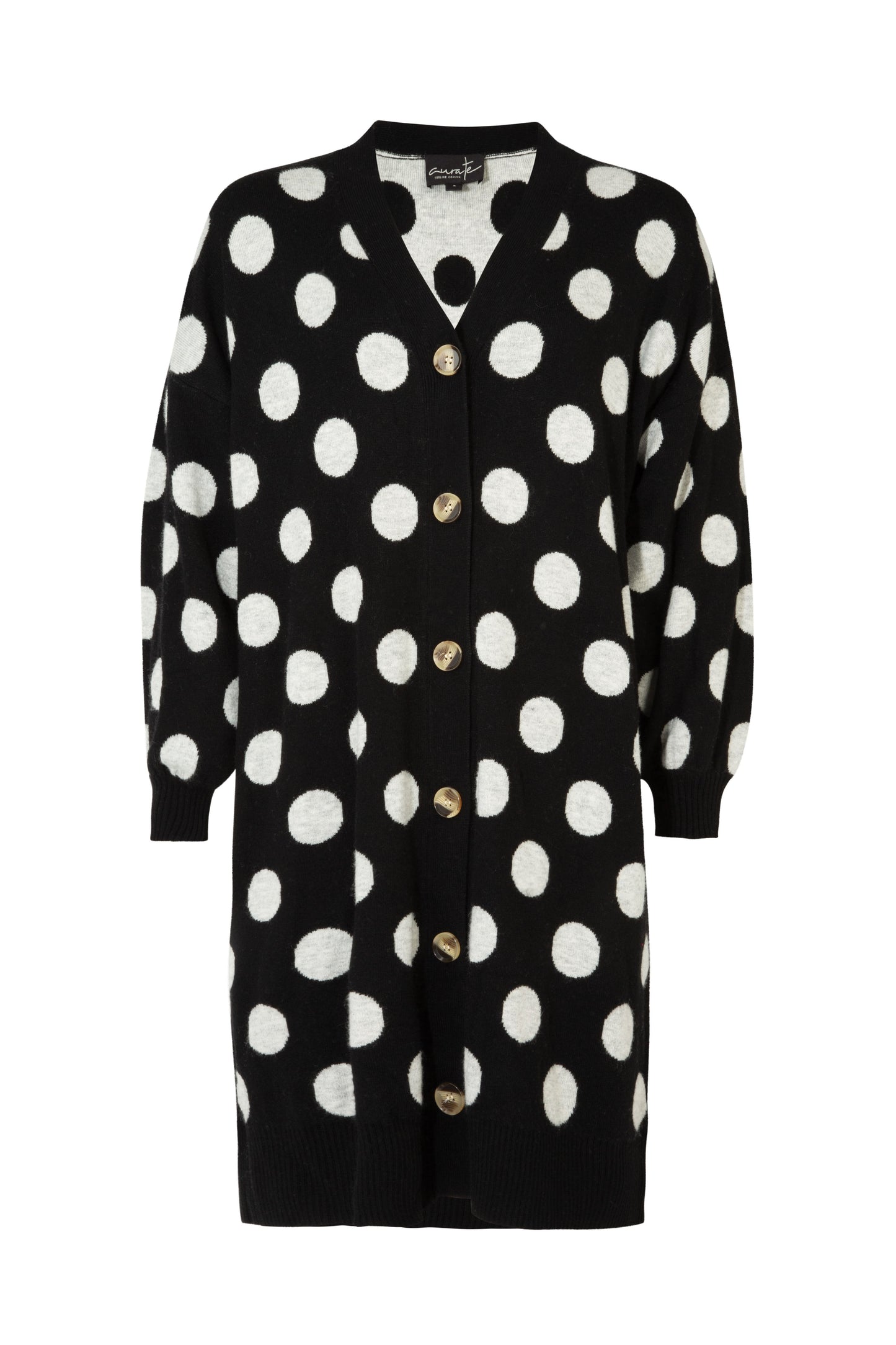 CURATE ONE CHIC CHICK CARDIGAN - BLACK/GREY - THE VOGUE STORE