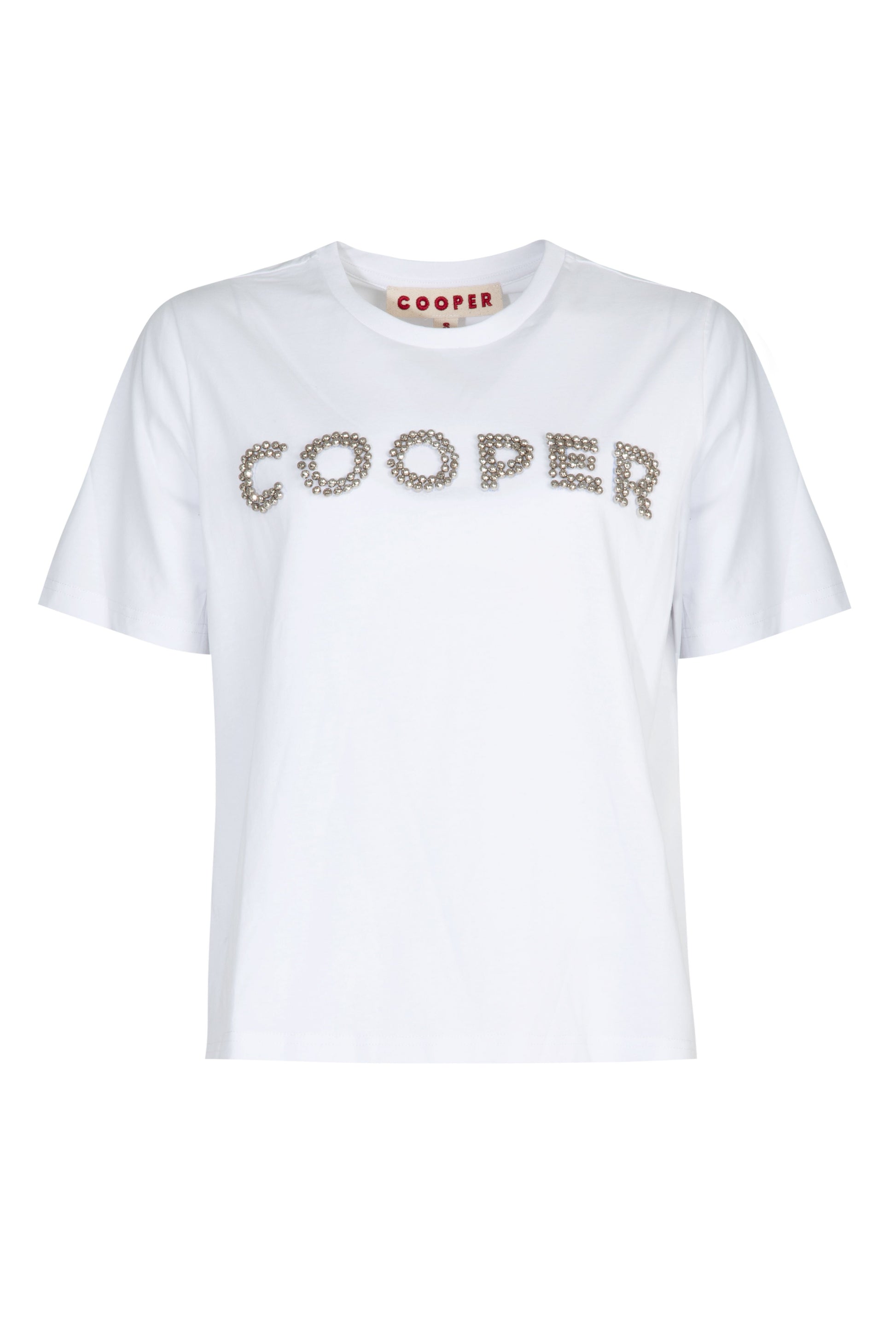 COOPER MY BEADING LADY T-SHIRT - WHITE - THE VOGUE STORE