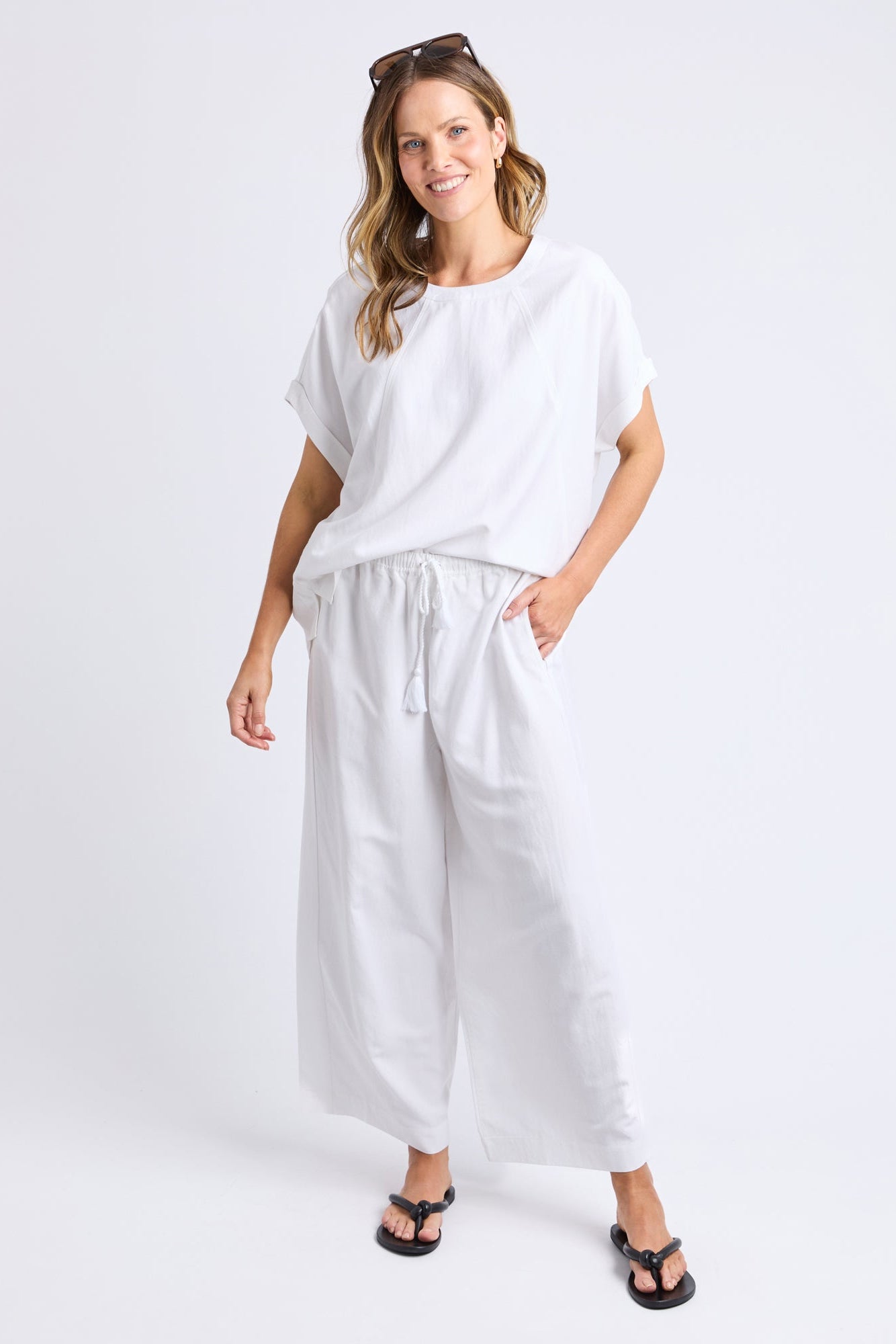 ELM MAURA TOP - WHITE - THE VOGUE STORE