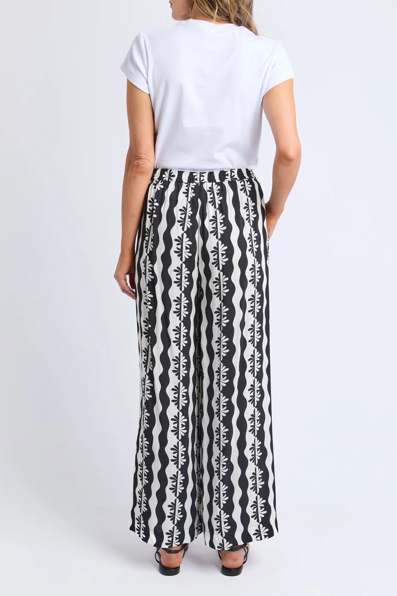 ELM CASA PANT - BLACK/MARSHMALLOW - THE VOGUE STORE