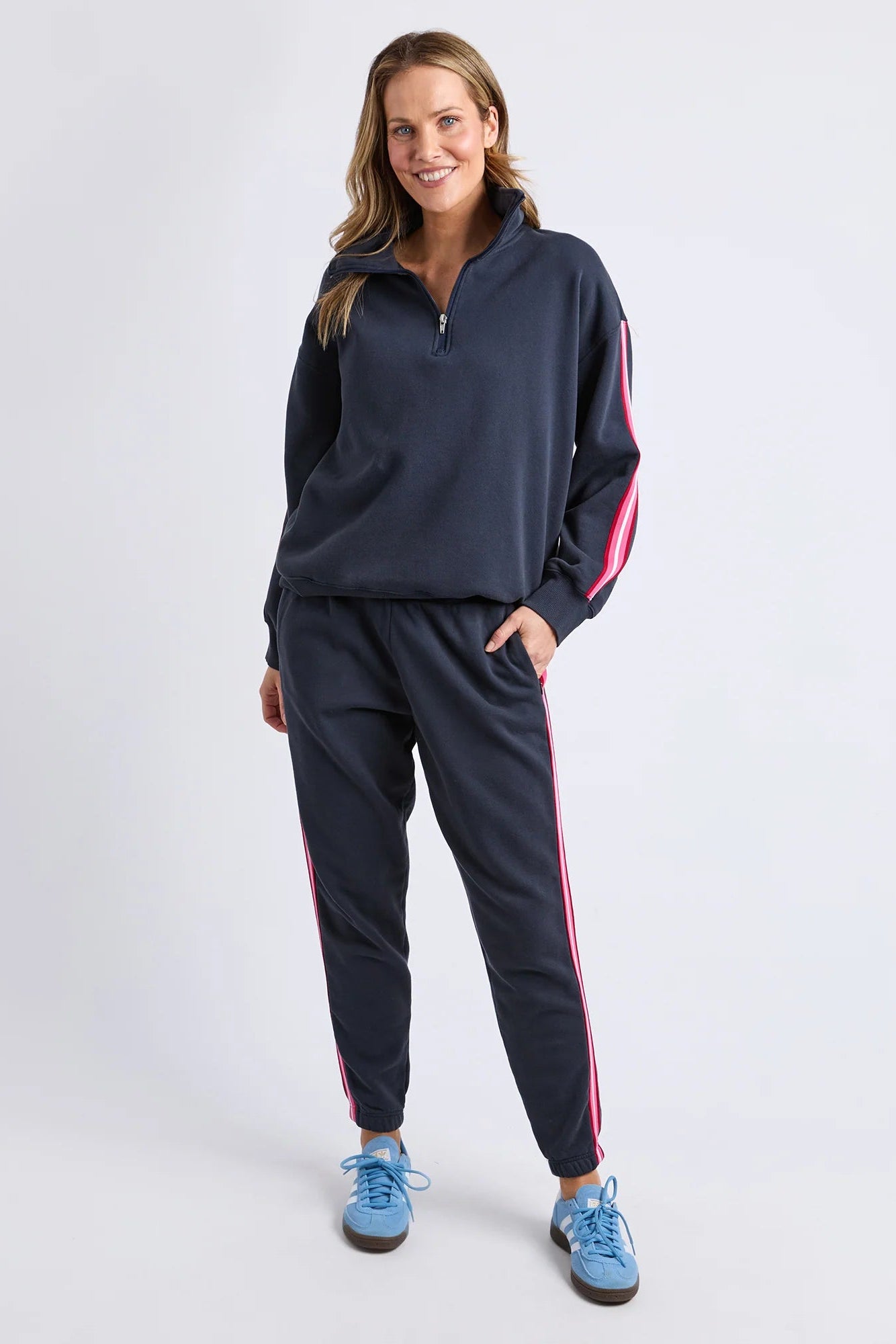 ELM LOVER TRACK PANT - NAVY - THE VOGUE STORE