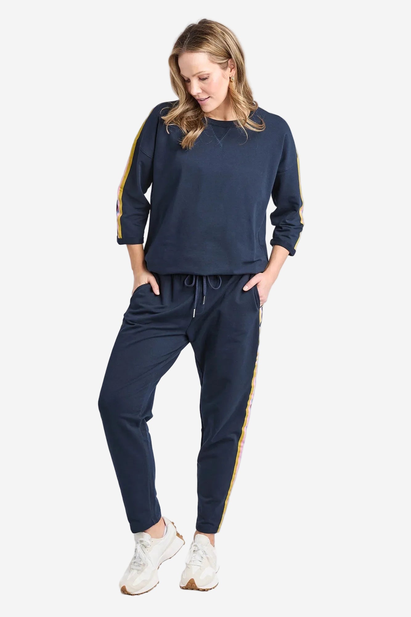 ELM SELLA LOUNGE PANT - NAVY - THE VOGUE STORE