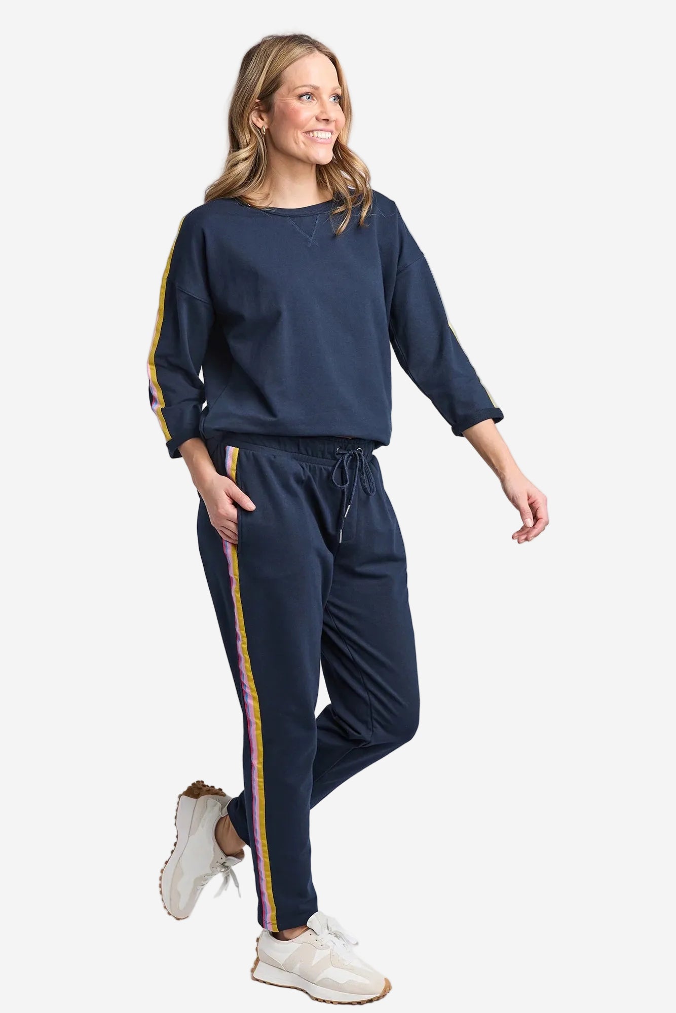 ELM SELLA LOUNGE PANT - NAVY - THE VOGUE STORE