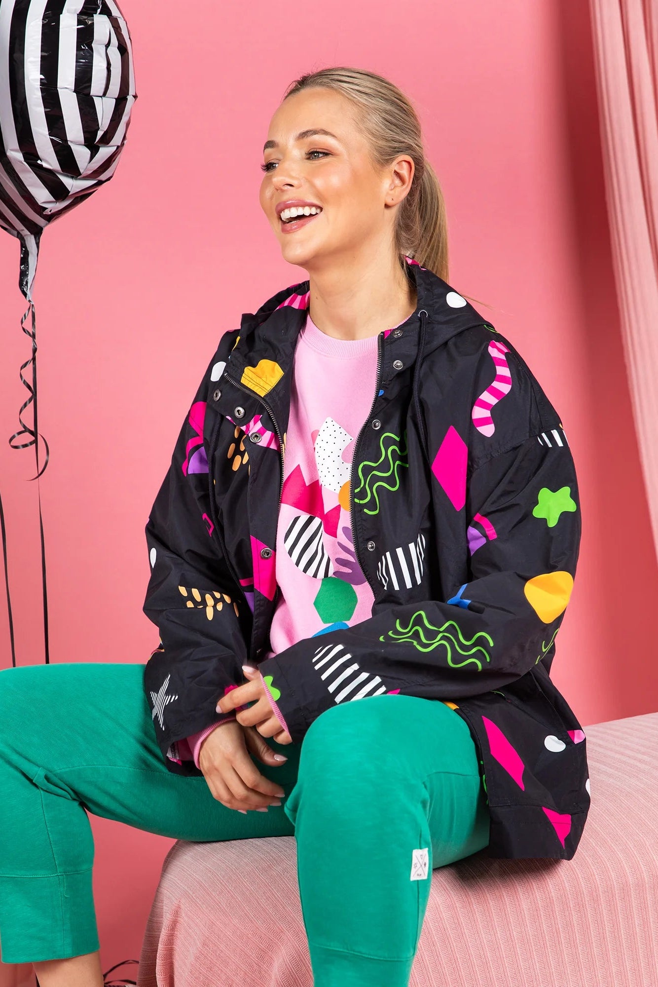 ELM LICORICE GALAXY RAINCOAT - THE VOGUE STORE