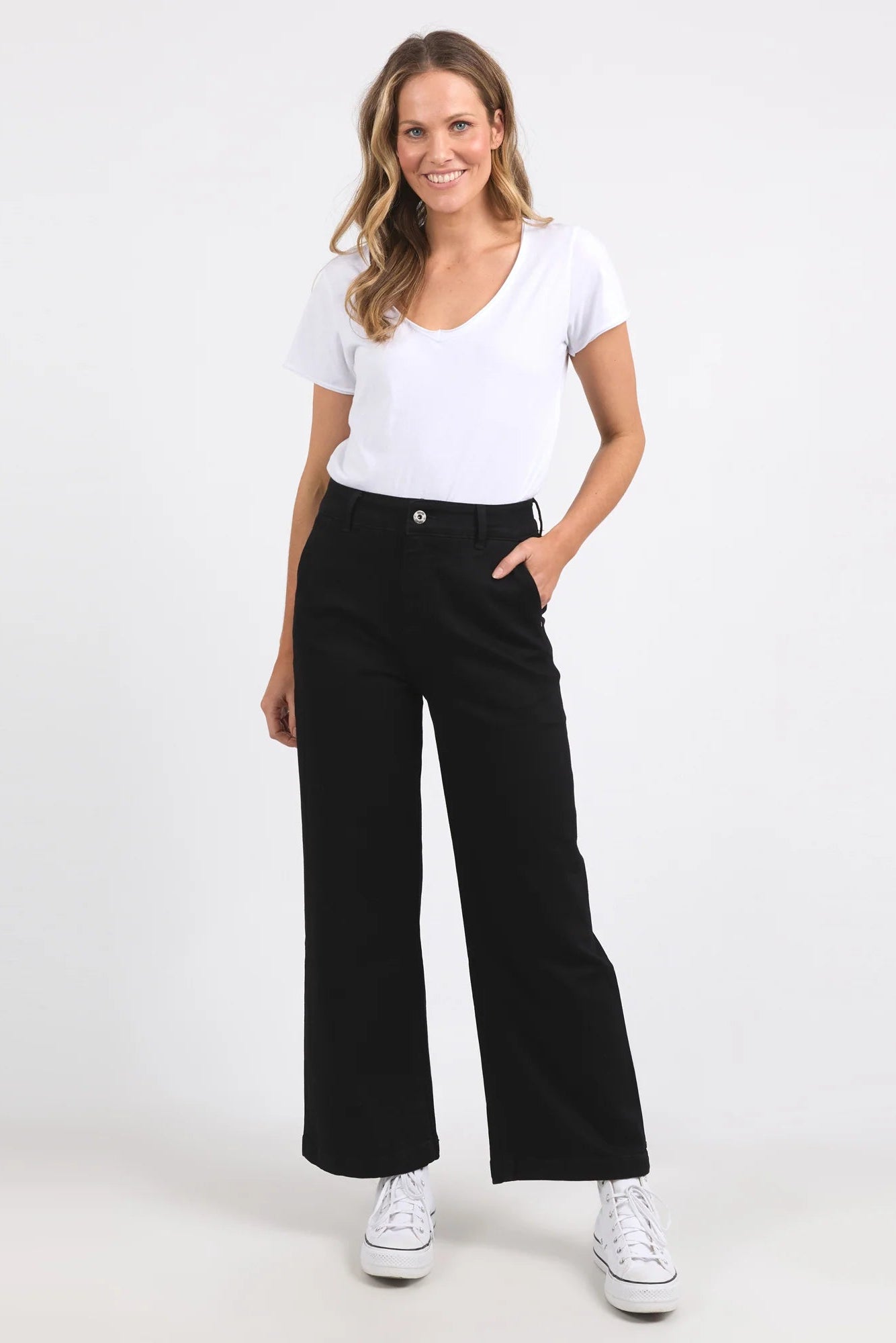 ELM IZZY WIDE LEG JEAN - BLACK WASH - THE VOGUE STORE