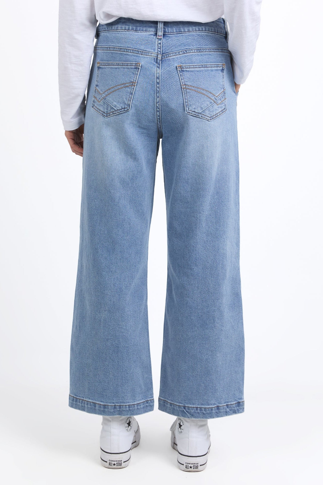 ELM IZZY WIDE LEG JEAN - VINTAGE BLUE WASH - THE VOGUE STORE