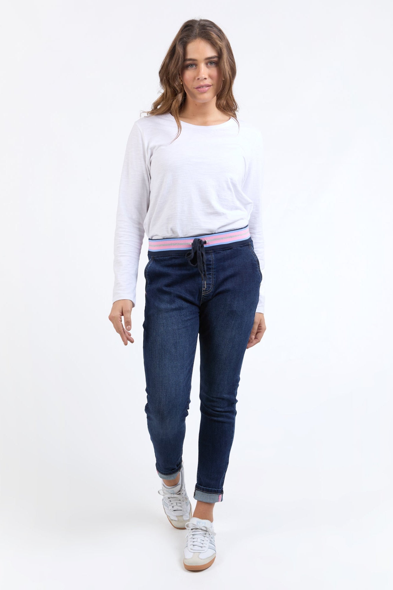 ELM MELODY DENIM JOGGER - INDIGO - THE VOGUE STORE