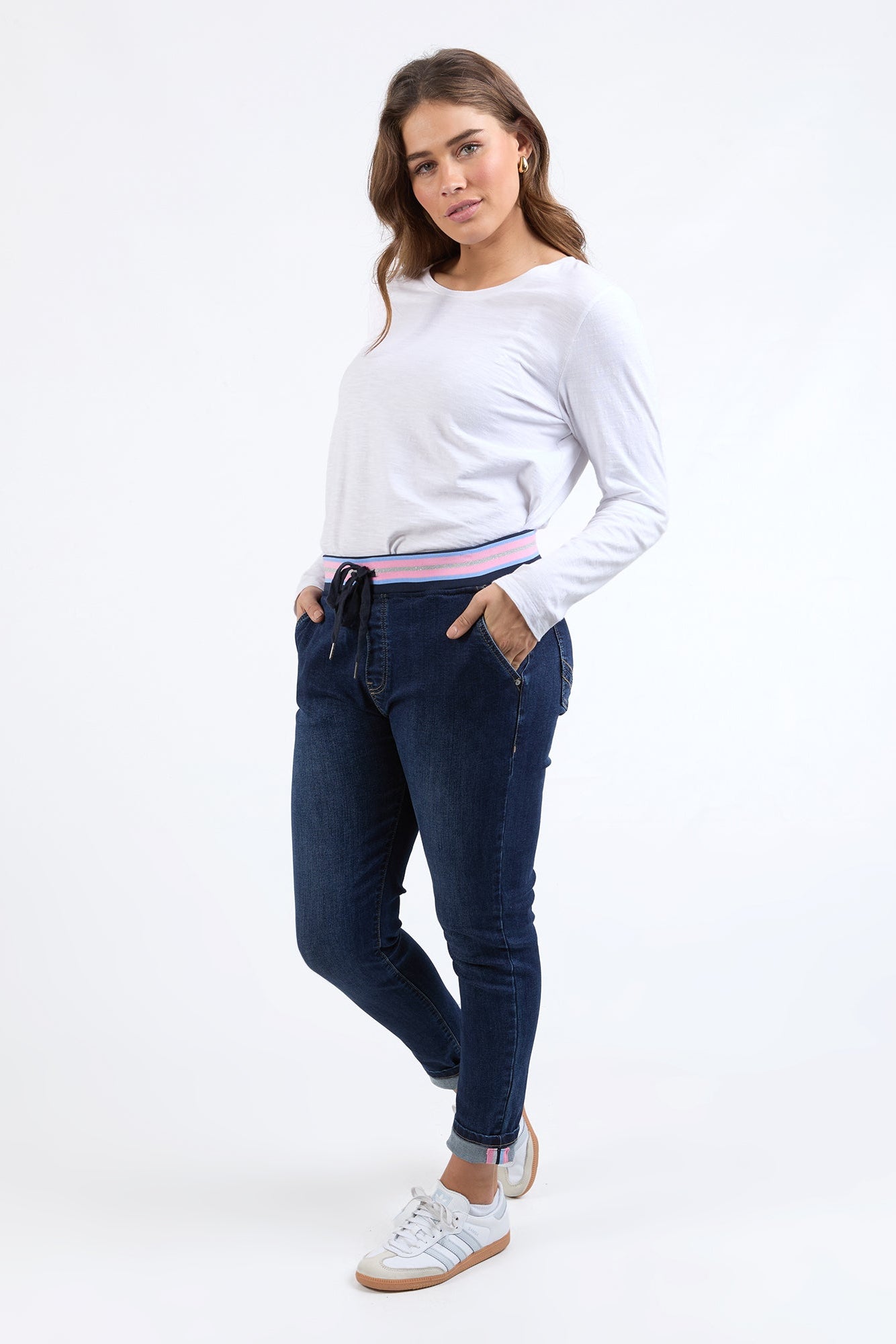 ELM MELODY DENIM JOGGER - INDIGO - THE VOGUE STORE