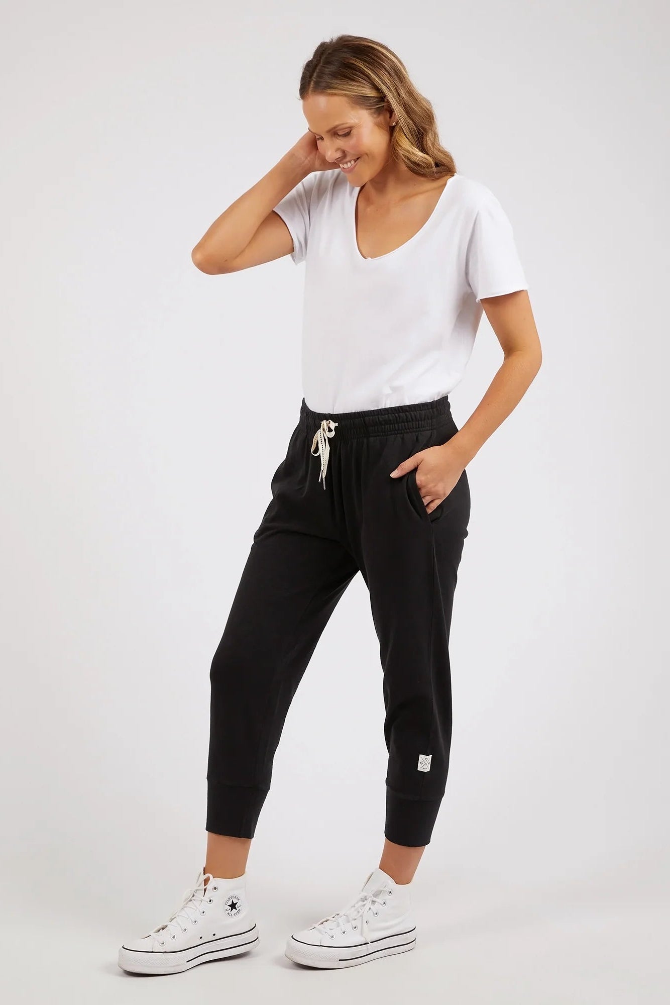 ELM BRUNCH PANT - BLACK - THE VOGUE STORE