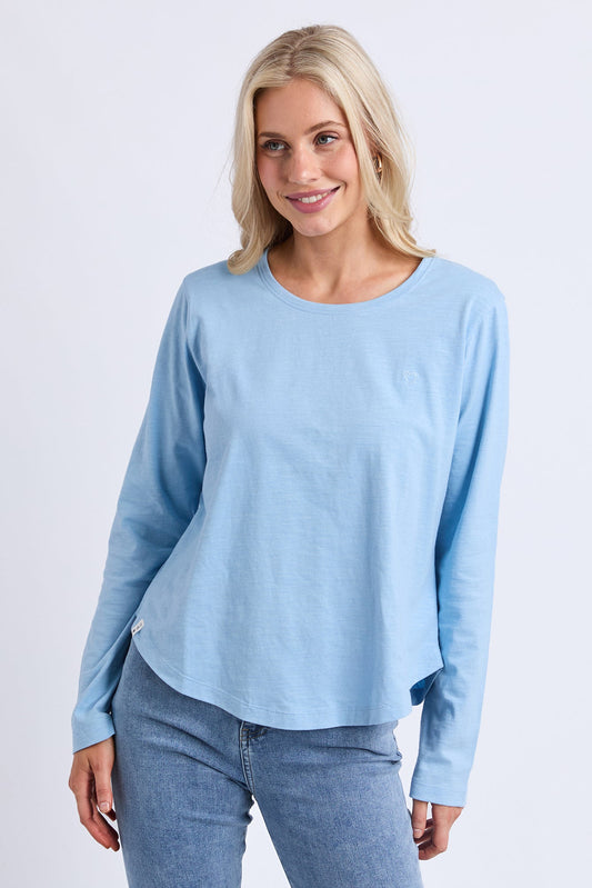 ELM EVERYDAY L/S TEE - LIGHT BLUE - THE VOGUE STORE