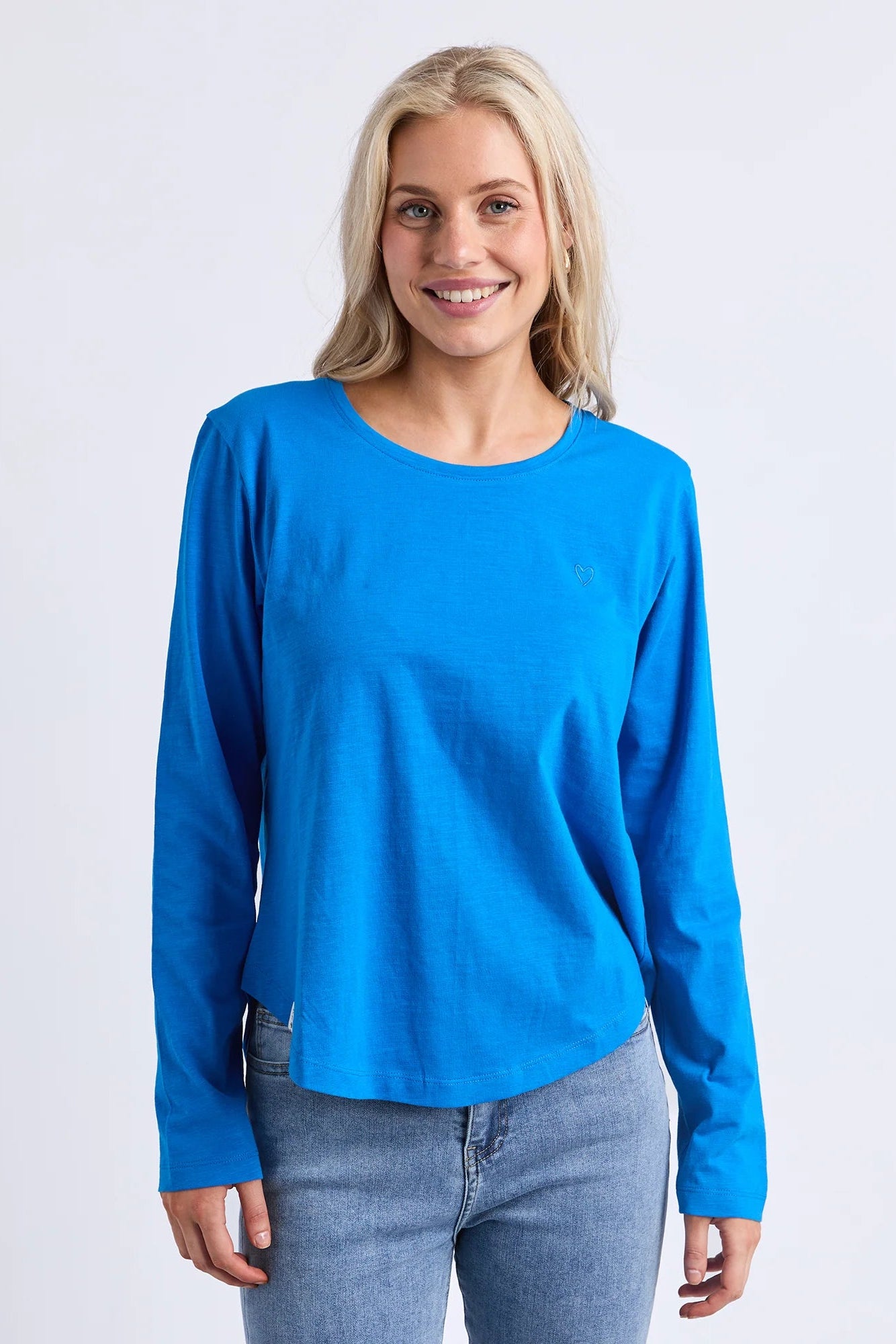 ELM EVERYDAY L/S TEE - ROYAL BLUE - THE VOGUE STORE