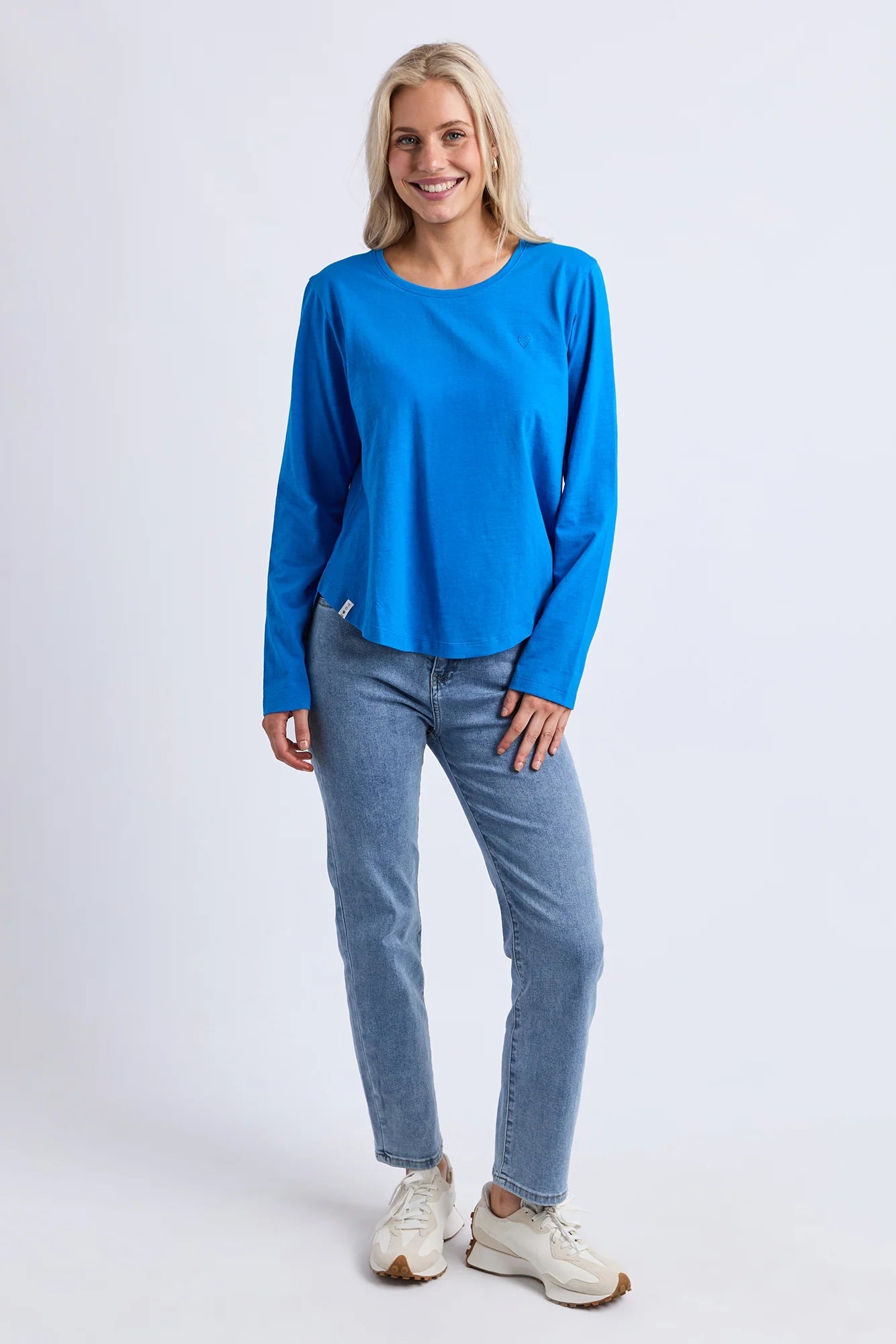 ELM EVERYDAY L/S TEE - ROYAL BLUE - THE VOGUE STORE
