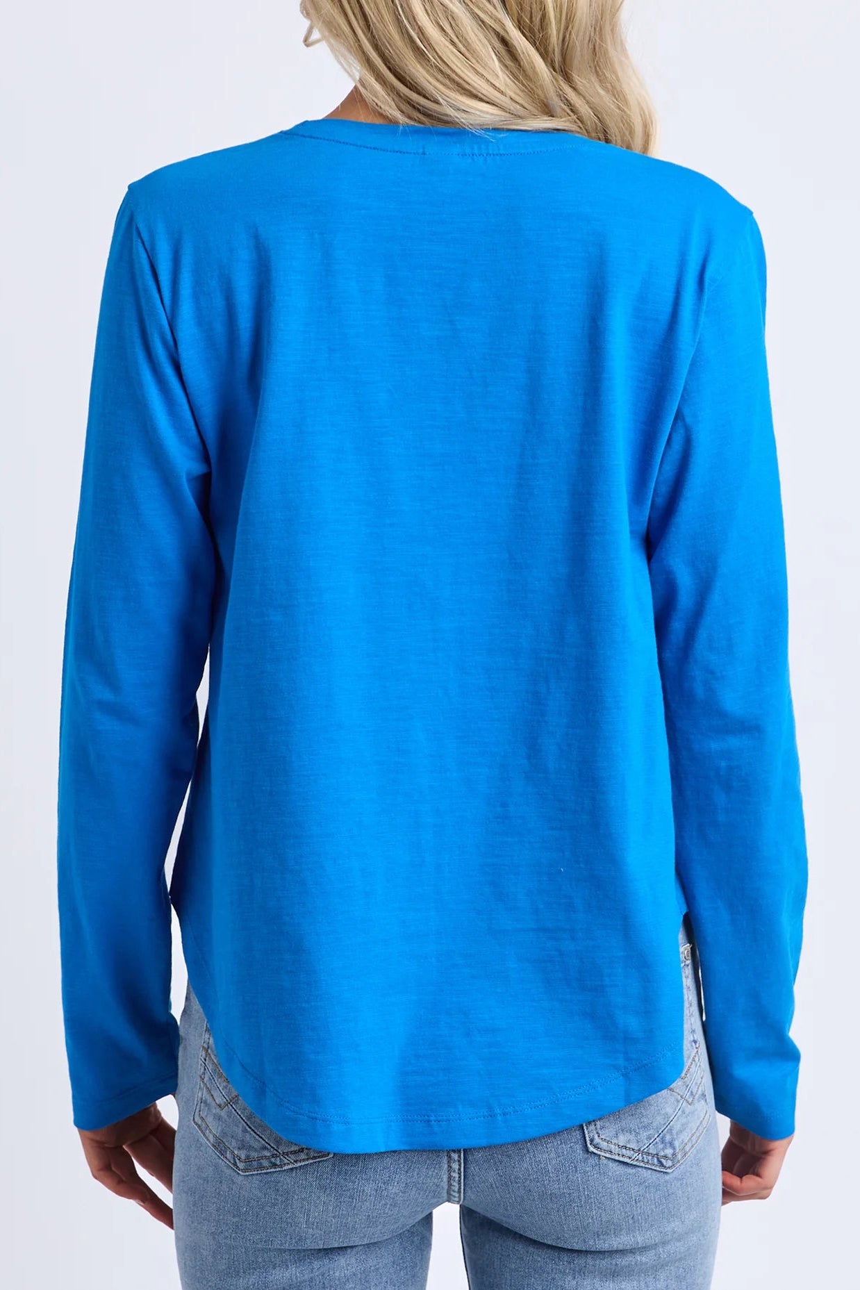 ELM EVERYDAY L/S TEE - ROYAL BLUE - THE VOGUE STORE