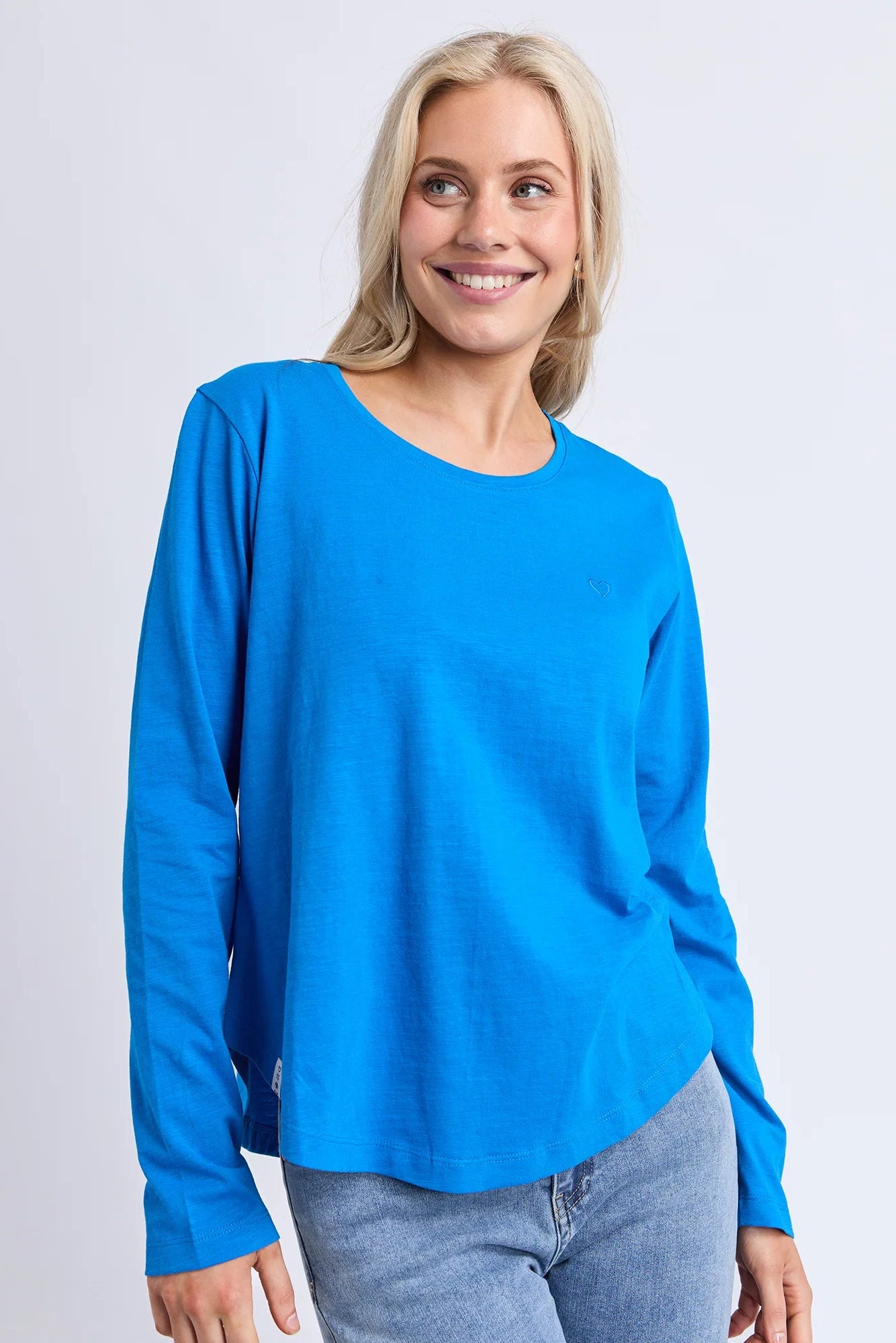 ELM EVERYDAY L/S TEE - ROYAL BLUE - THE VOGUE STORE