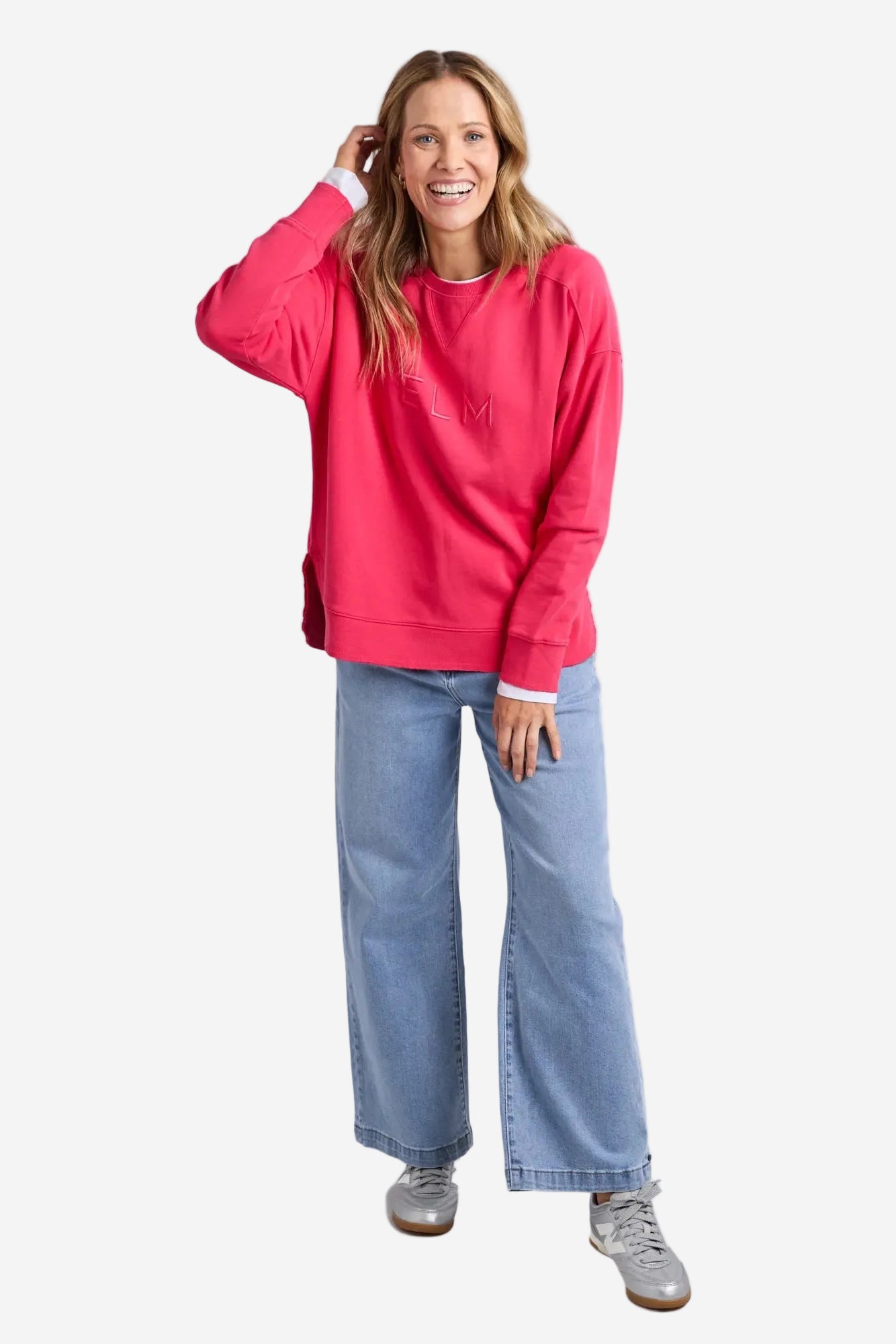 ELM ESTABLISHED CREW - DARK PINK - THE VOGUE STORE