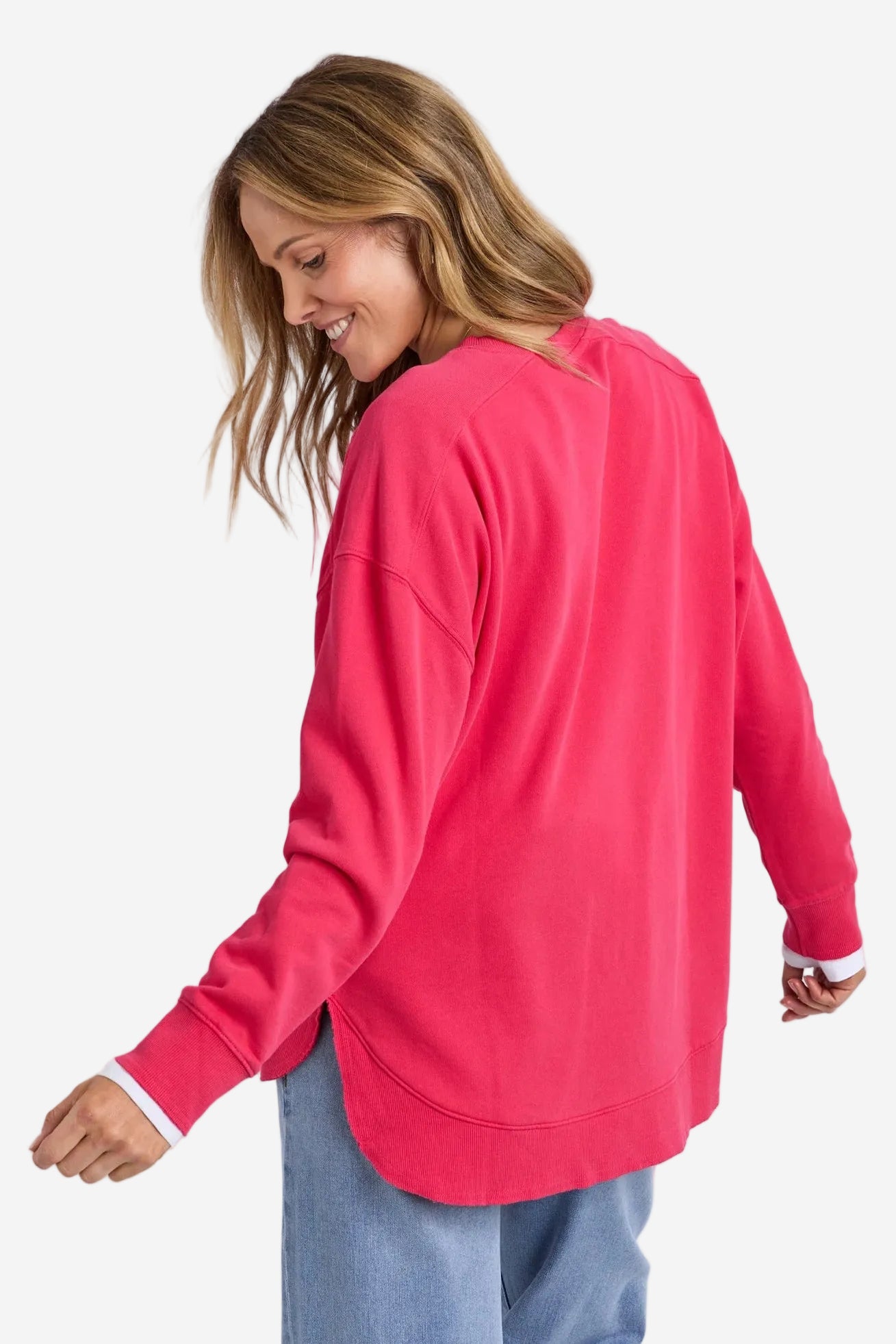 ELM ESTABLISHED CREW - DARK PINK - THE VOGUE STORE