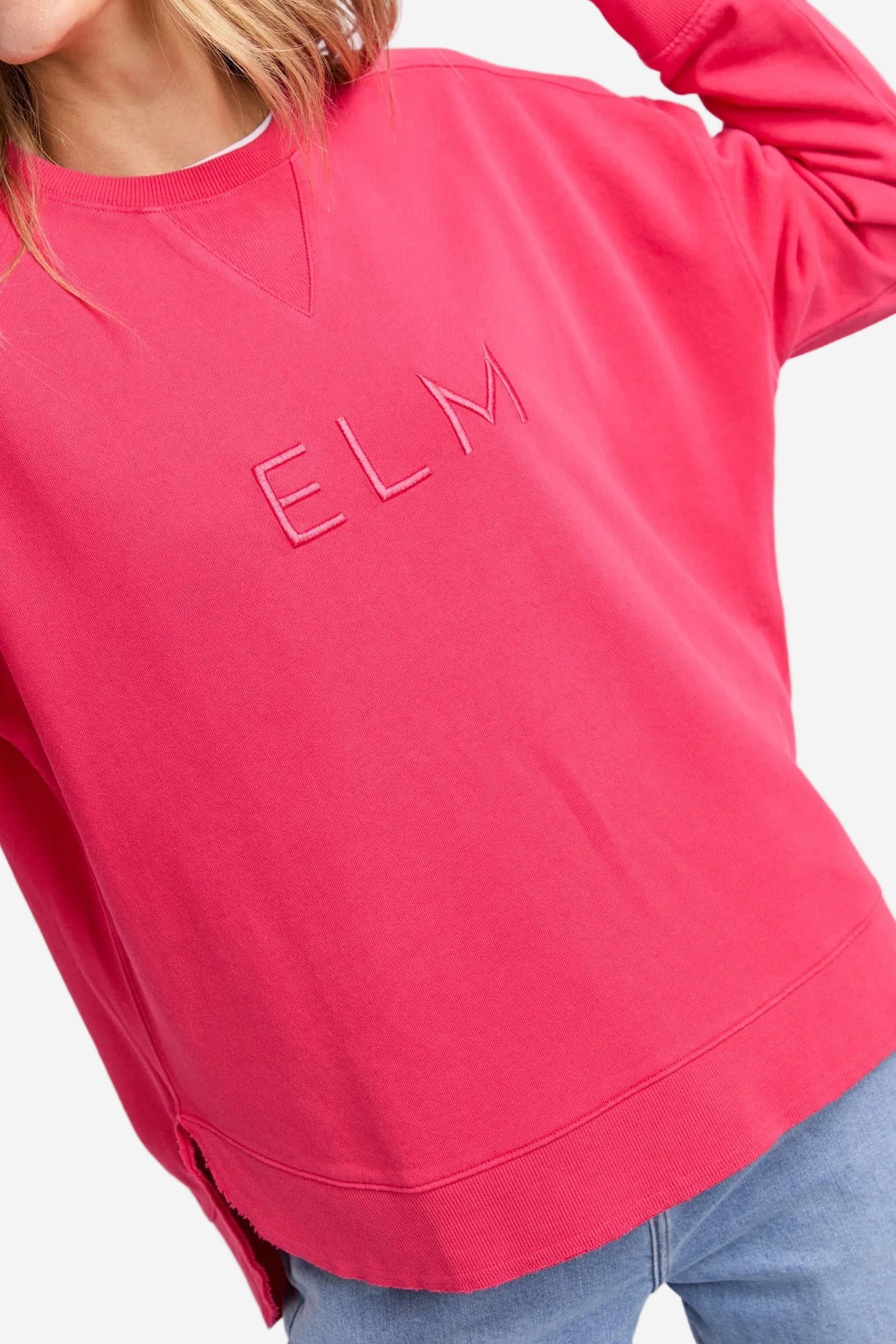ELM ESTABLISHED CREW - DARK PINK - THE VOGUE STORE