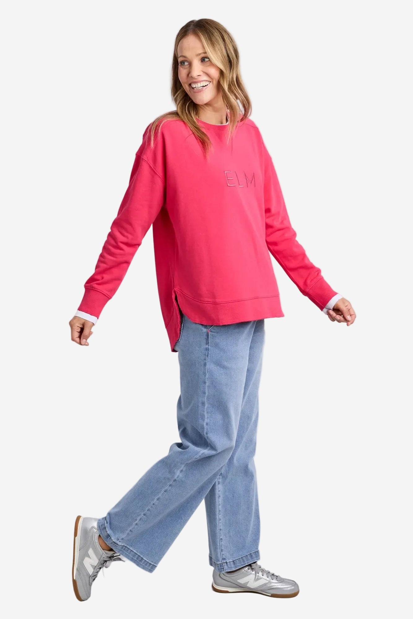ELM ESTABLISHED CREW - DARK PINK - THE VOGUE STORE