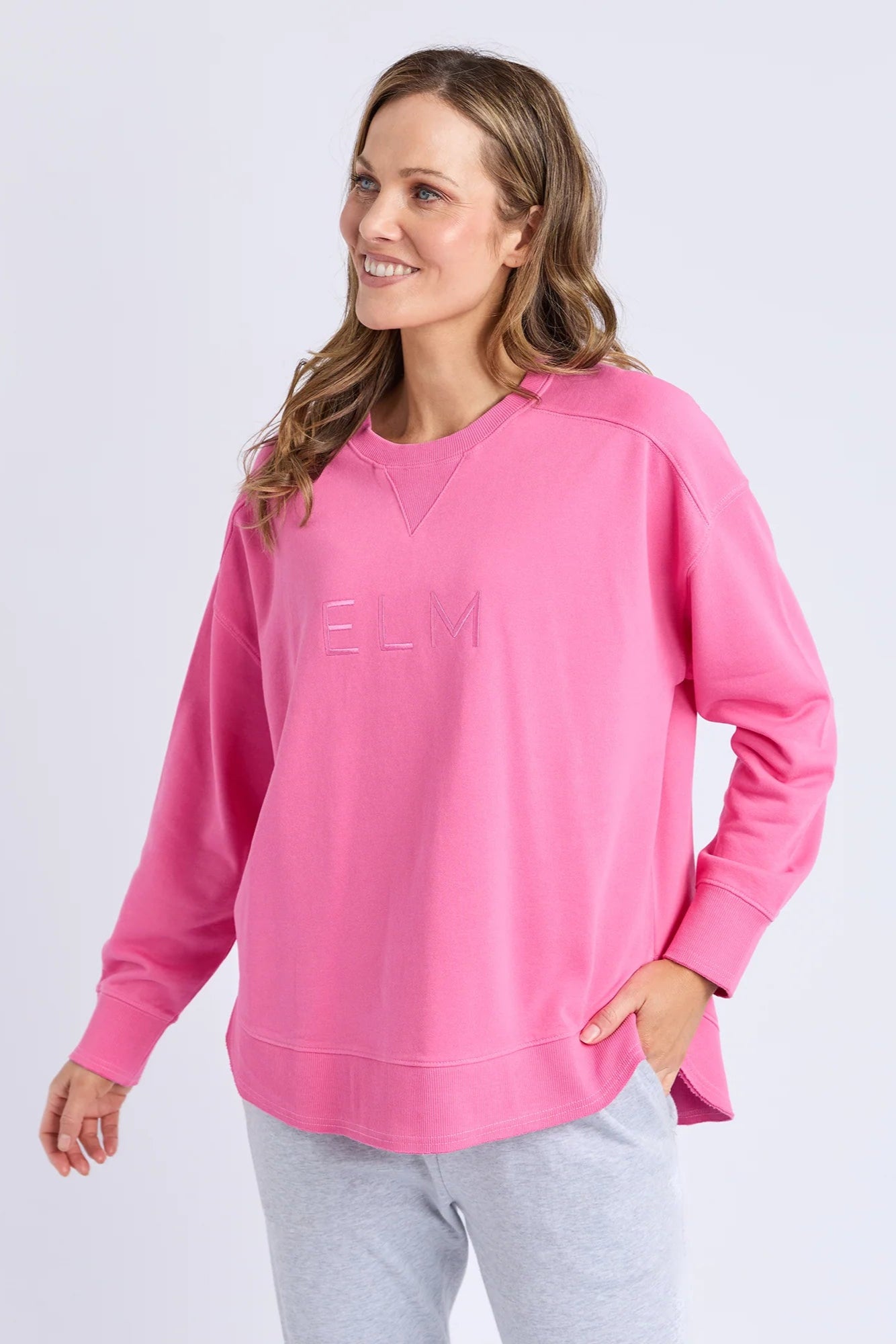 ELM ESTABLISHED CREW - AURORA PINK - THE VOGUE STORE