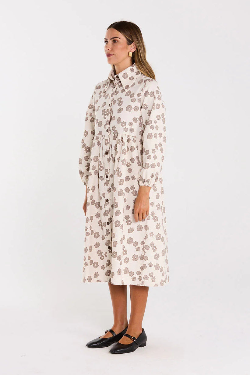 THING THING ALEAH DRESS - LATTE DAISY - THE VOGUE STORE