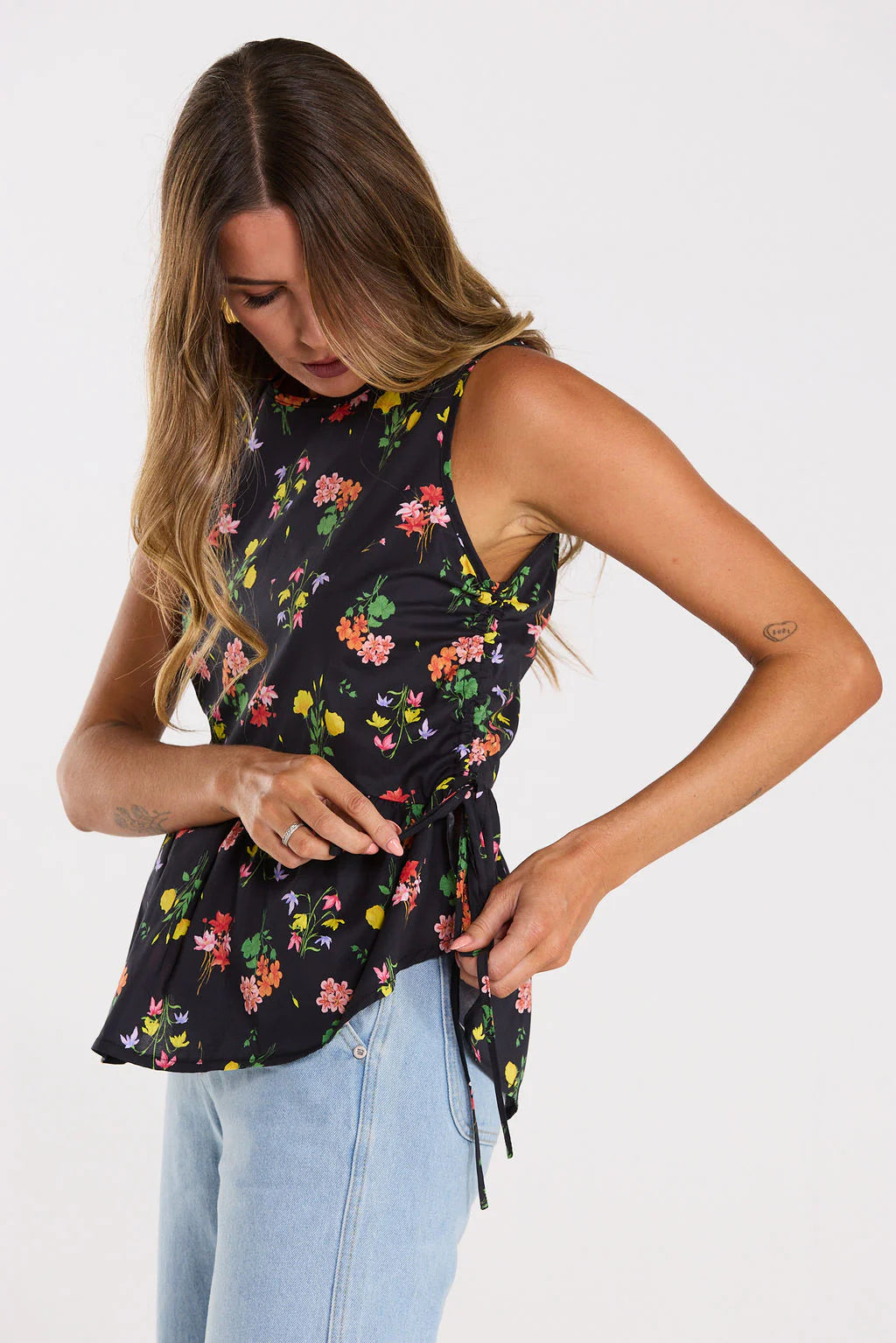 THING THING SWISHY TOP - VIVID NOIR - THE VOGUE STORE