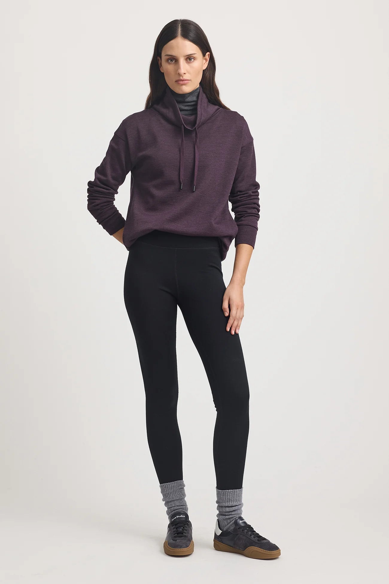 TOORALLIE LOUNGE FUNNEL NECK - SUMAK - THE VOGUE STORE