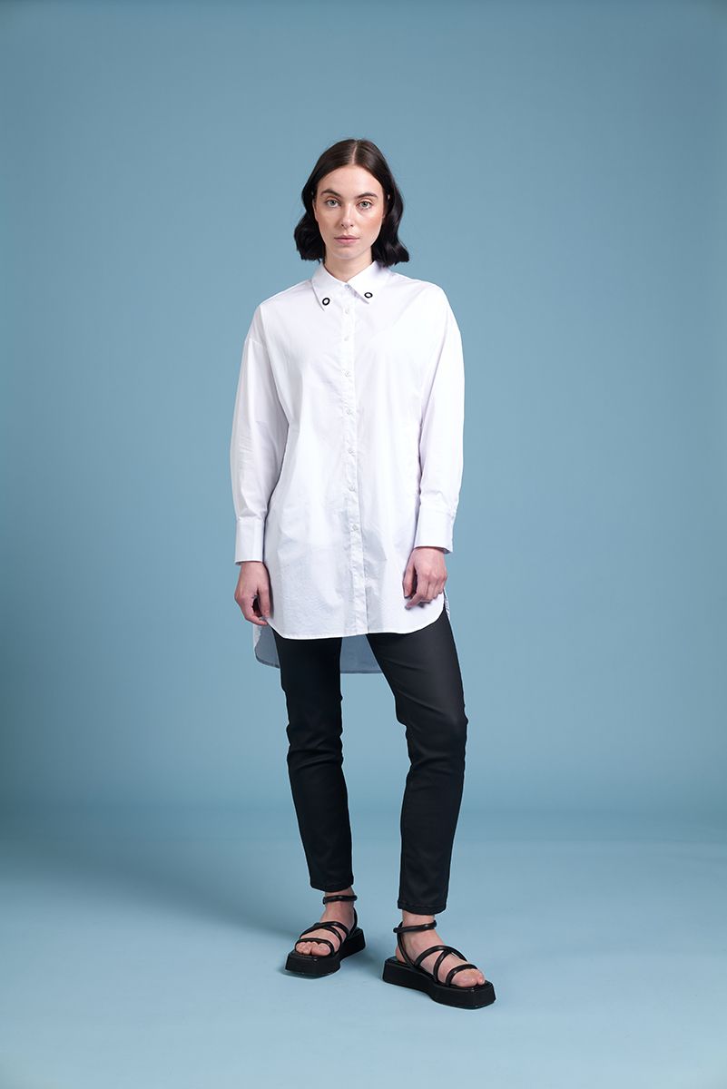 SIREN EYES ON THE PRIZE SHIRT - WHITE - THE VOGUE STORE