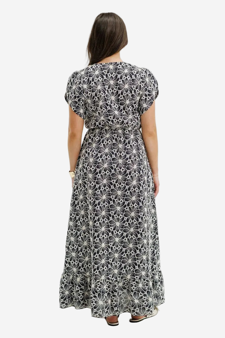HOMELEE GRETA DRESS - BLACK CHAMPAGNE - THE VOGUE STORE