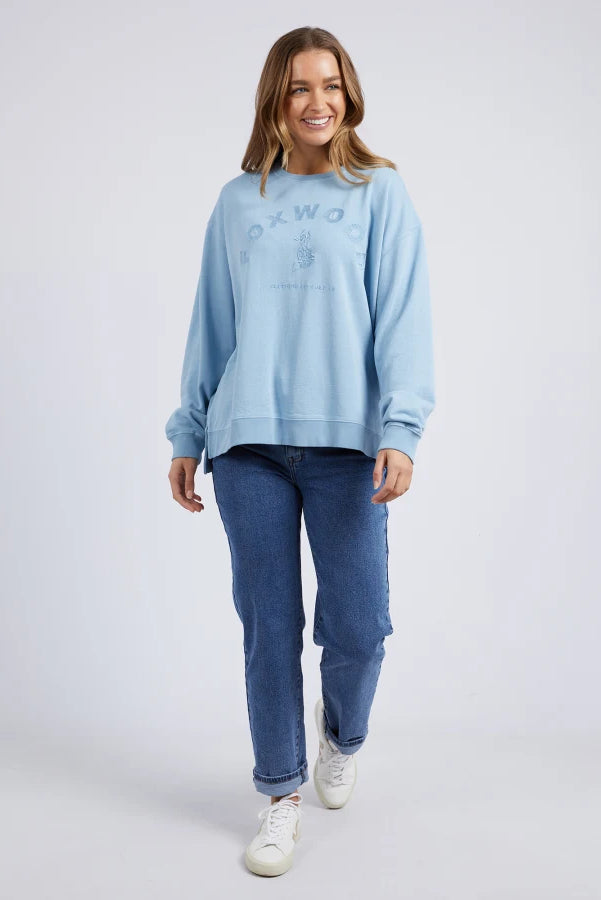 FOXWOOD EFFORTLESS CREW - DUSK BLUE - THE VOGUE STORE