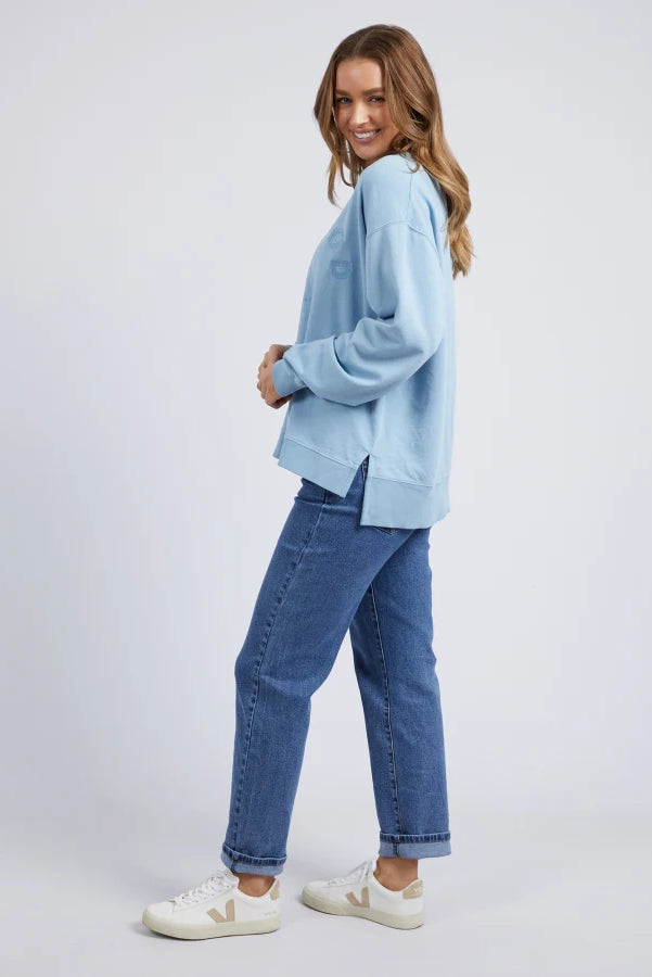 FOXWOOD EFFORTLESS CREW - DUSK BLUE - THE VOGUE STORE