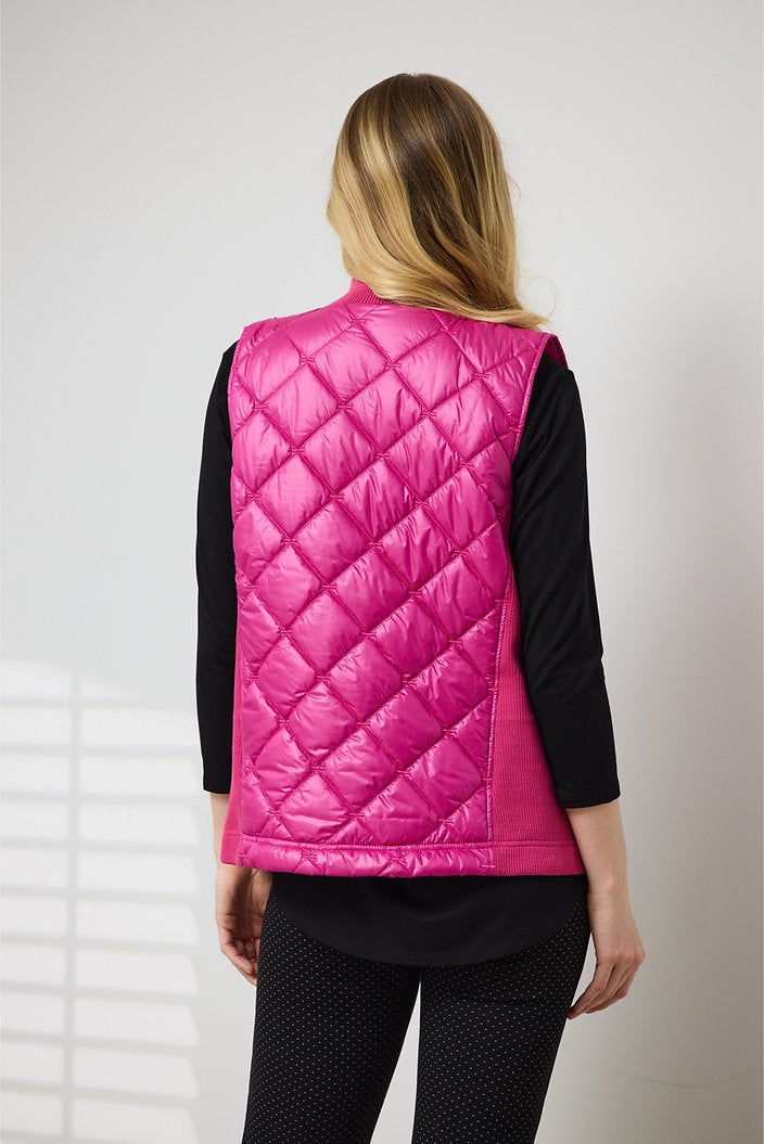 NEWPORT QUILTED VEST - ORCHID - THE VOGUE STORE