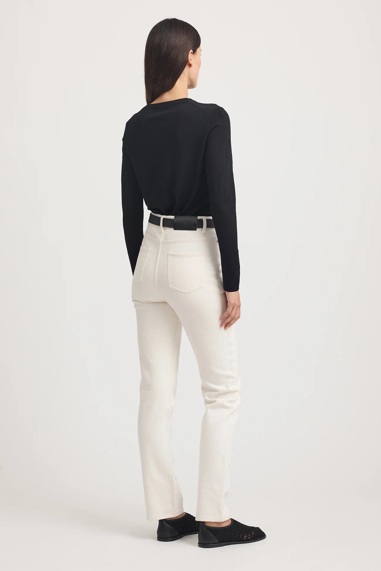TOORALLIE FINE MERINO CREW - BLACK - THE VOGUE STORE