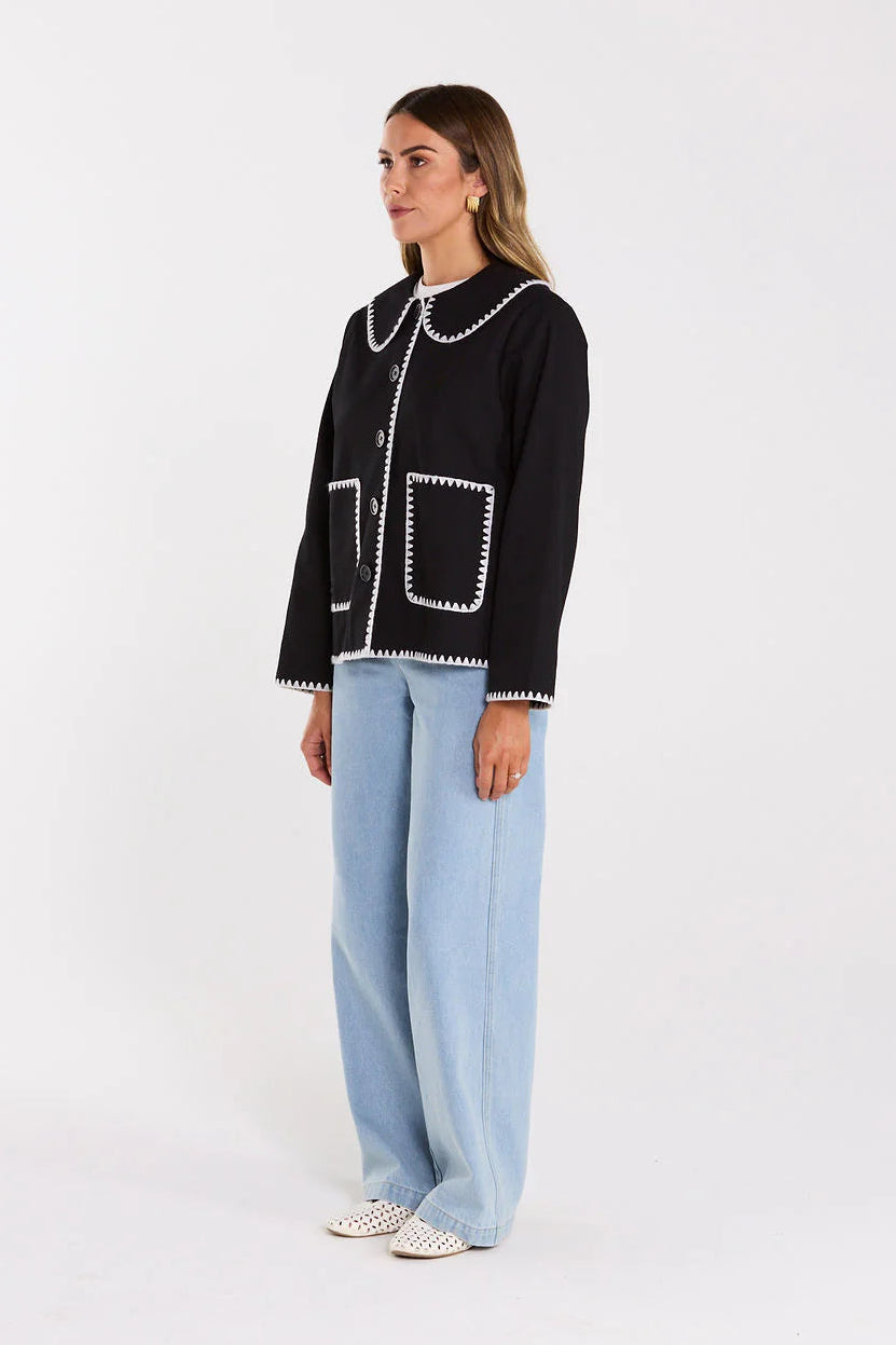 THING THING STITCHLINE JACKET - BLACK - THE VOGUE STORE