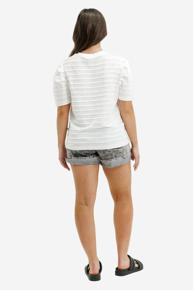 HOMELEE ROSE TEE - VANILLA - THE VOGUE STORE