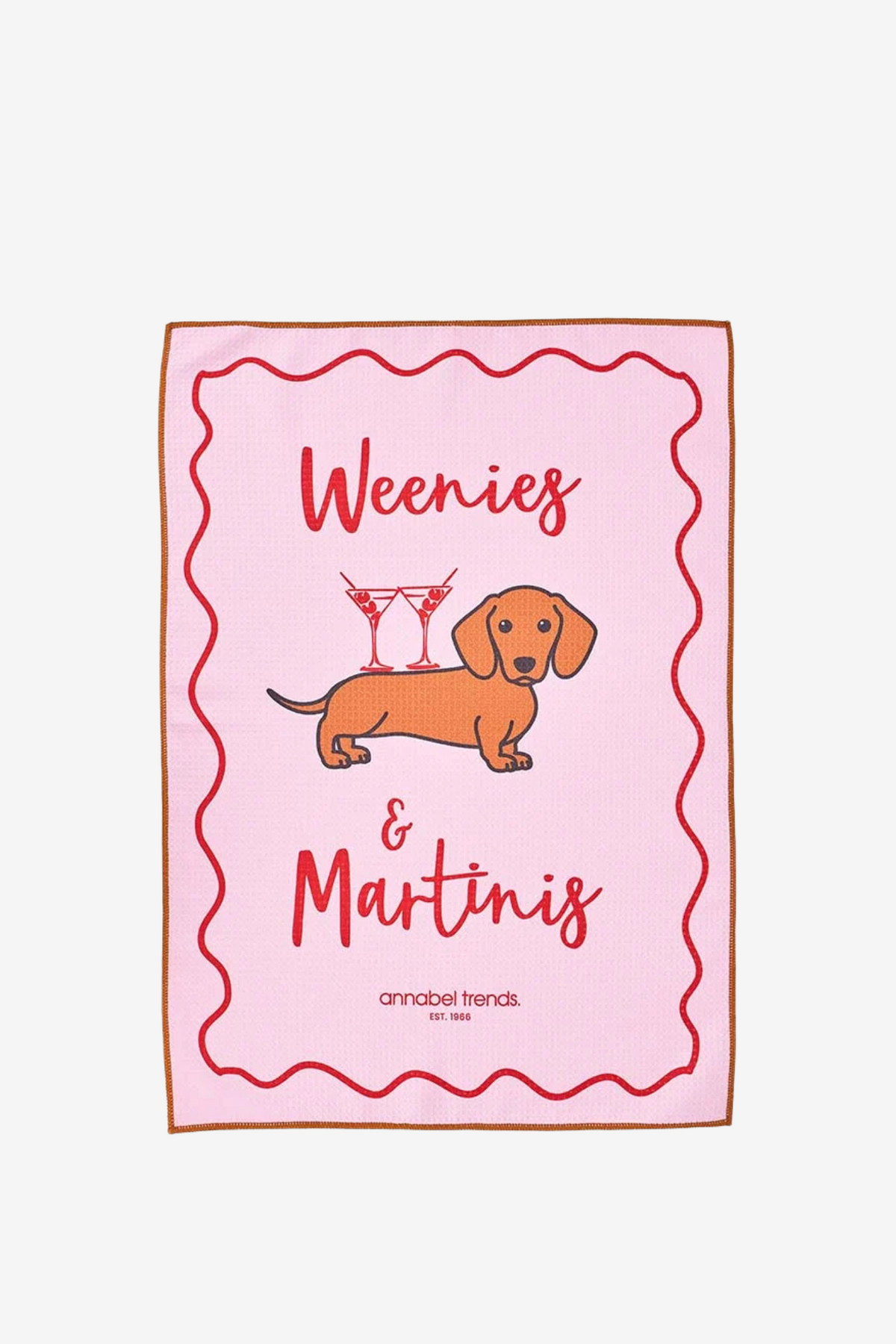 TEA TOWEL MICROFIBRE WAFFLE - DACHSHUND - THE VOGUE STORE