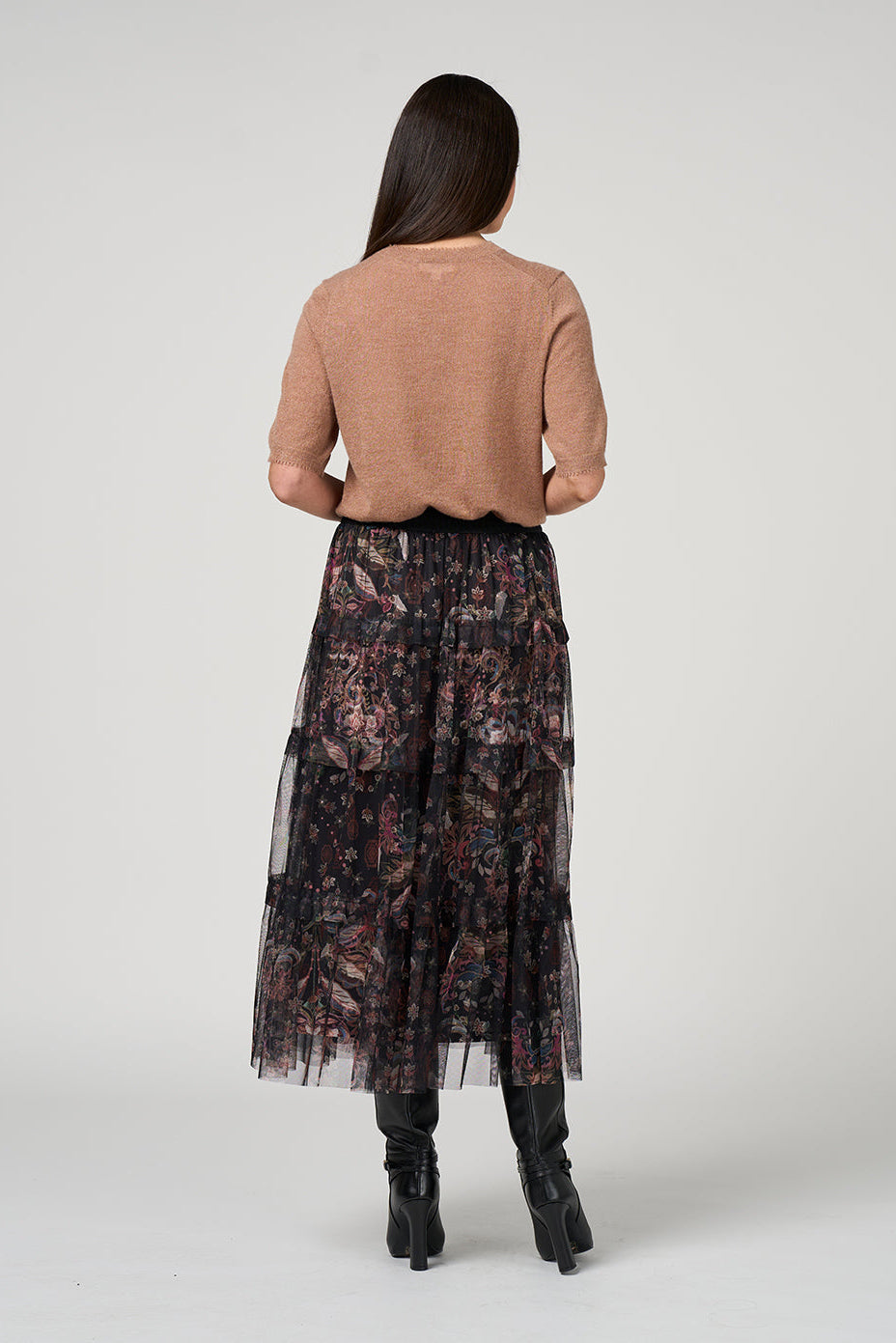 LOOBIE'S STORY ANTOINETTE SKIRT - BLACK - THE VOGUE STORE