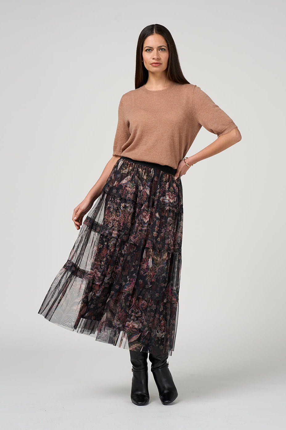 LOOBIE'S STORY ANTOINETTE SKIRT - BLACK - THE VOGUE STORE