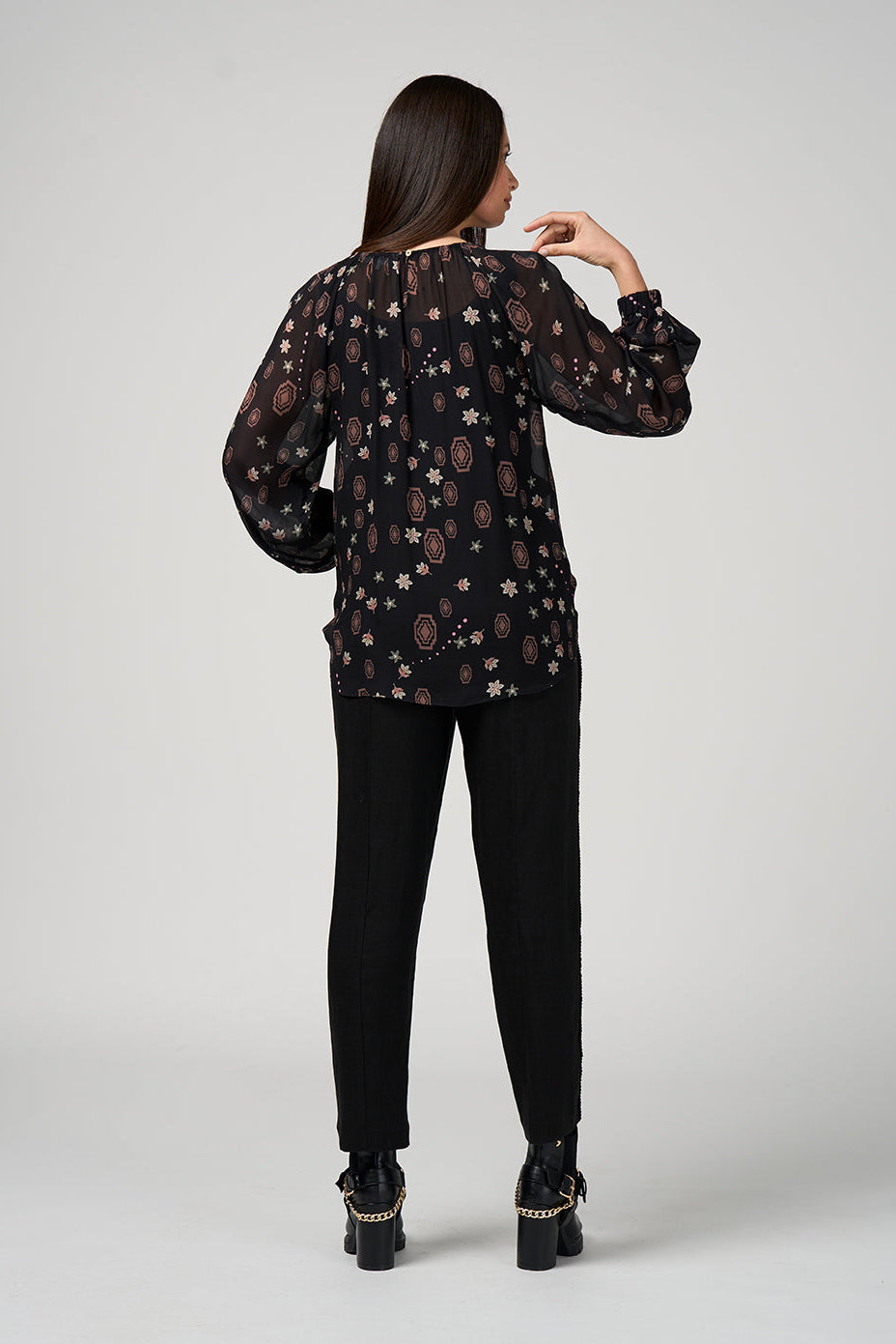 LOOBIE'S STORY ANTOINETTE TOP - BLACK - THE VOGUE STORE