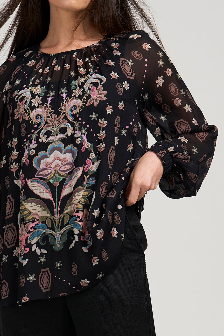 LOOBIE'S STORY ANTOINETTE TOP - BLACK - THE VOGUE STORE