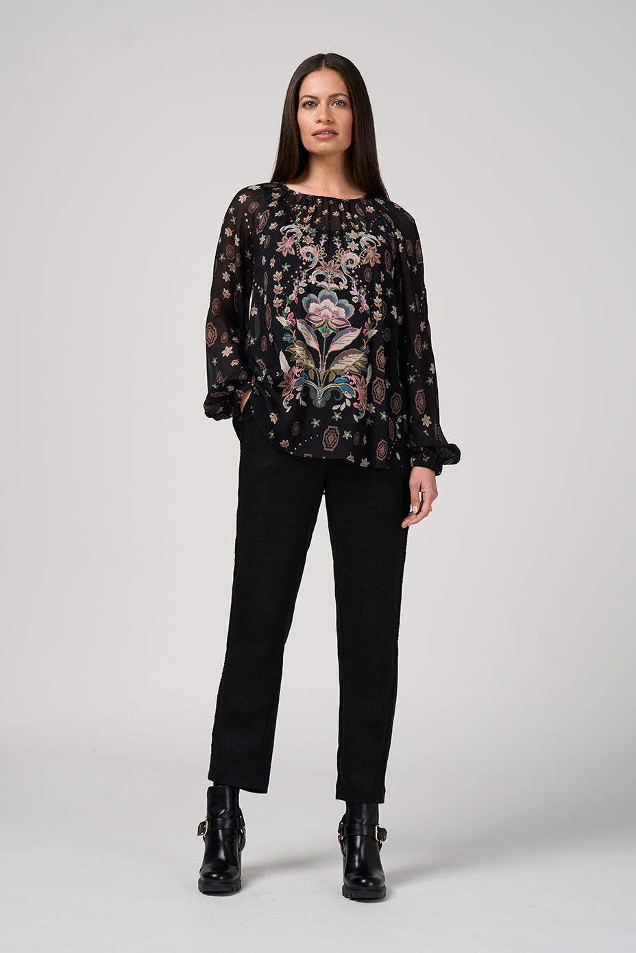 LOOBIE'S STORY ANTOINETTE TOP - BLACK - THE VOGUE STORE